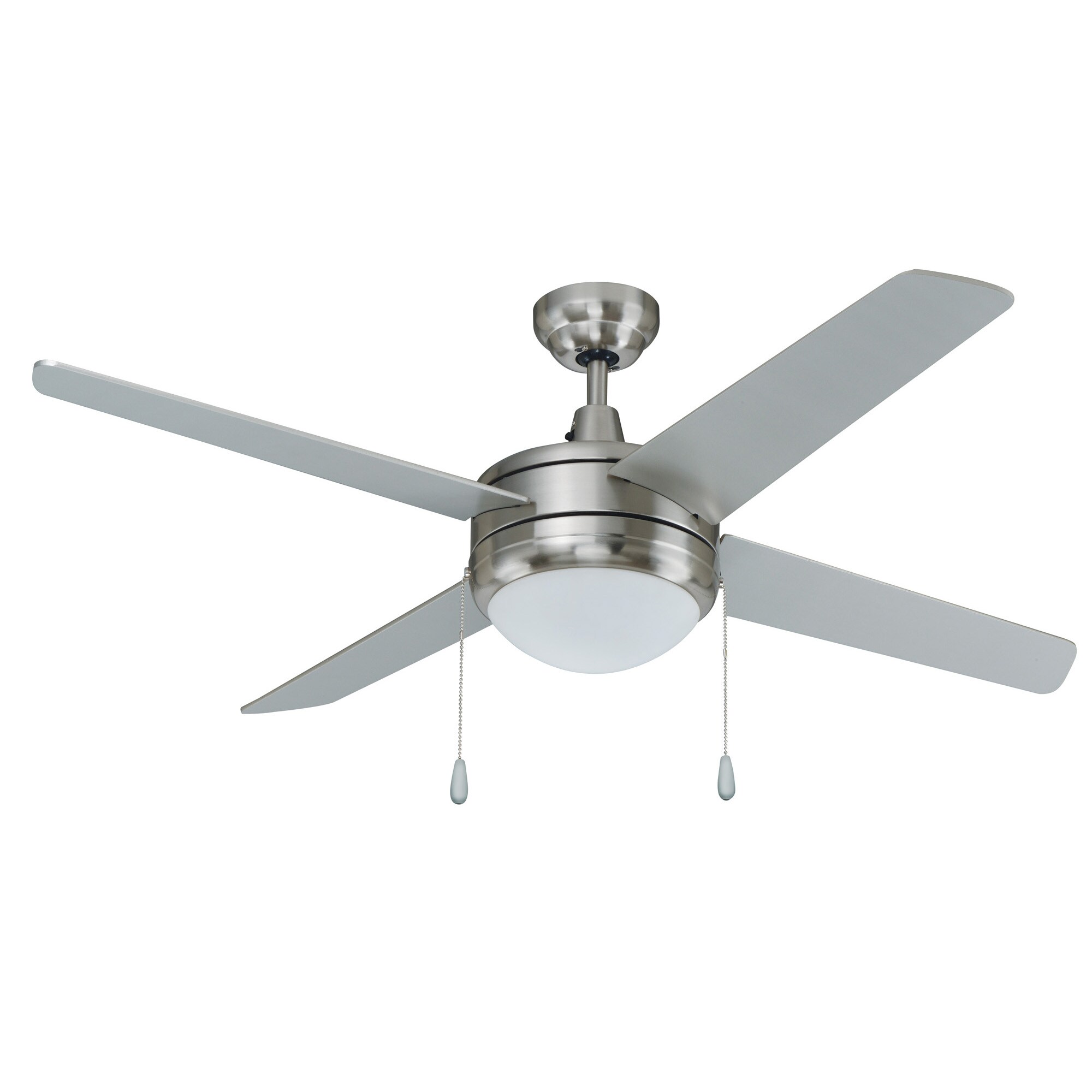 Royal Pacific 1008LED-BN-BN Europa 50-in Integrated LED Brushed Nickel with Brushed Nickel Blades Ceiling Fan With Light ( 4 -Blade )