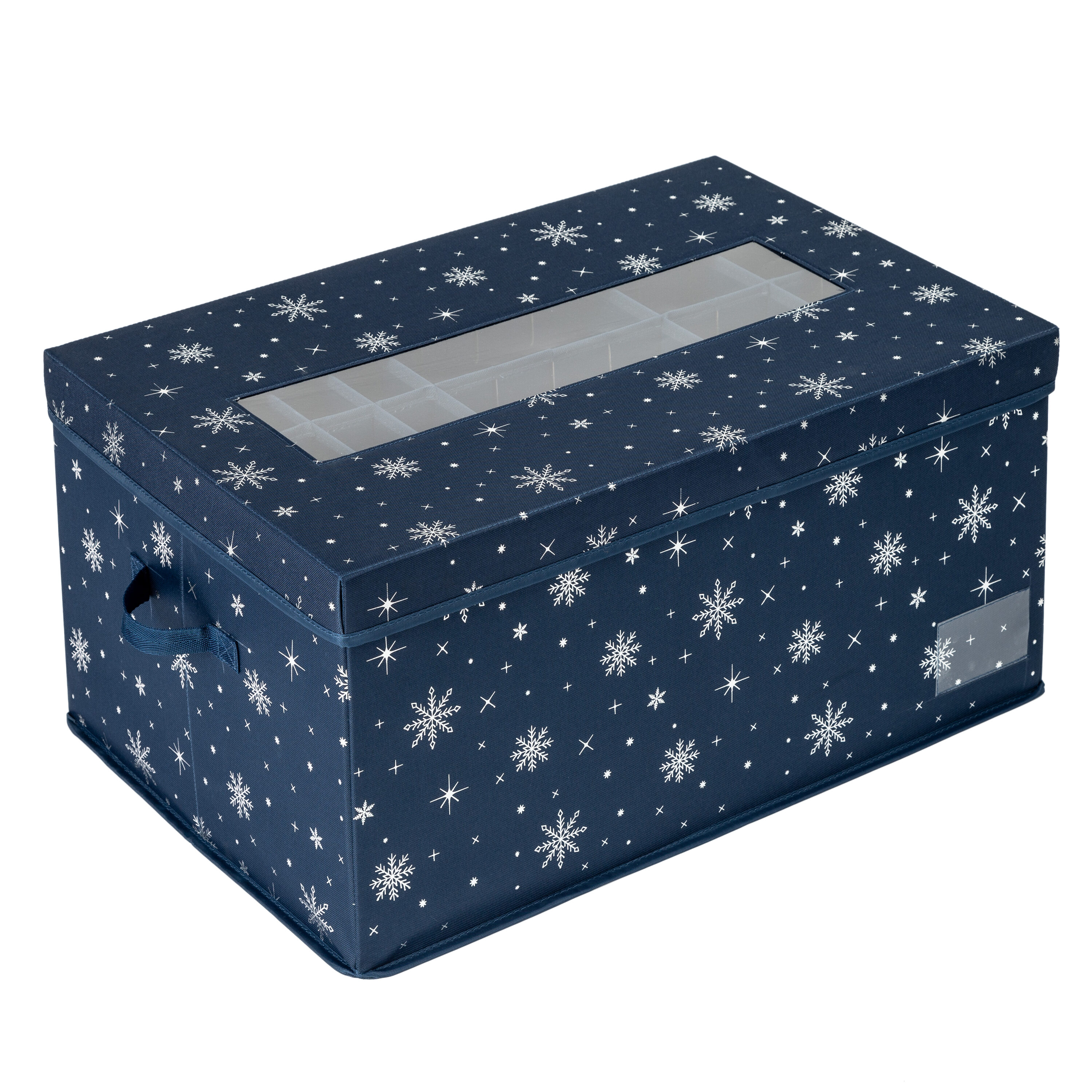 Sattiyrch Plastic Christmas Ornament Storage Box with Dual Zipper Closure -  B