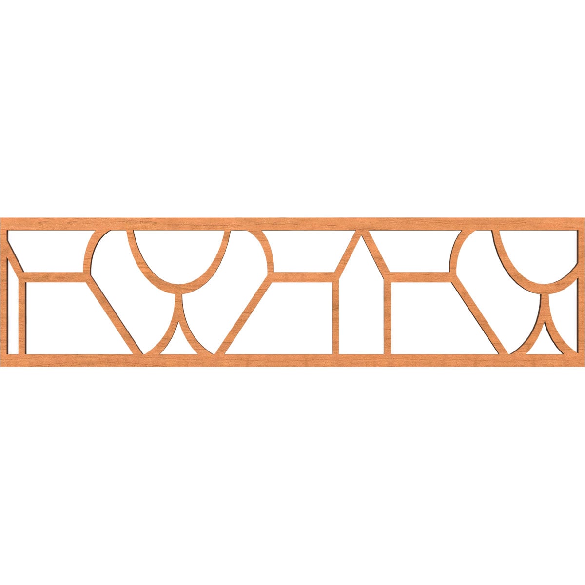 Ekena Millwork MLDB12X47WHICH Whitechapel Fretwork Flat Trim 12-in x 3.92-ft Cherry Brown Unfinished 2156487 Pierced Wall Panel Moulding