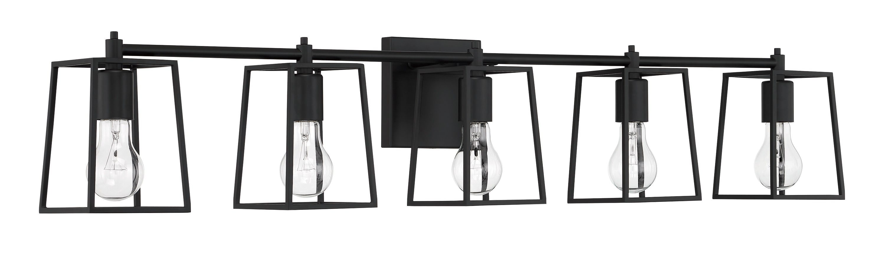 Craftmade 12141FB5 Dunn 40.88-in 5 -Light Matte Black Transitional Vanity light
