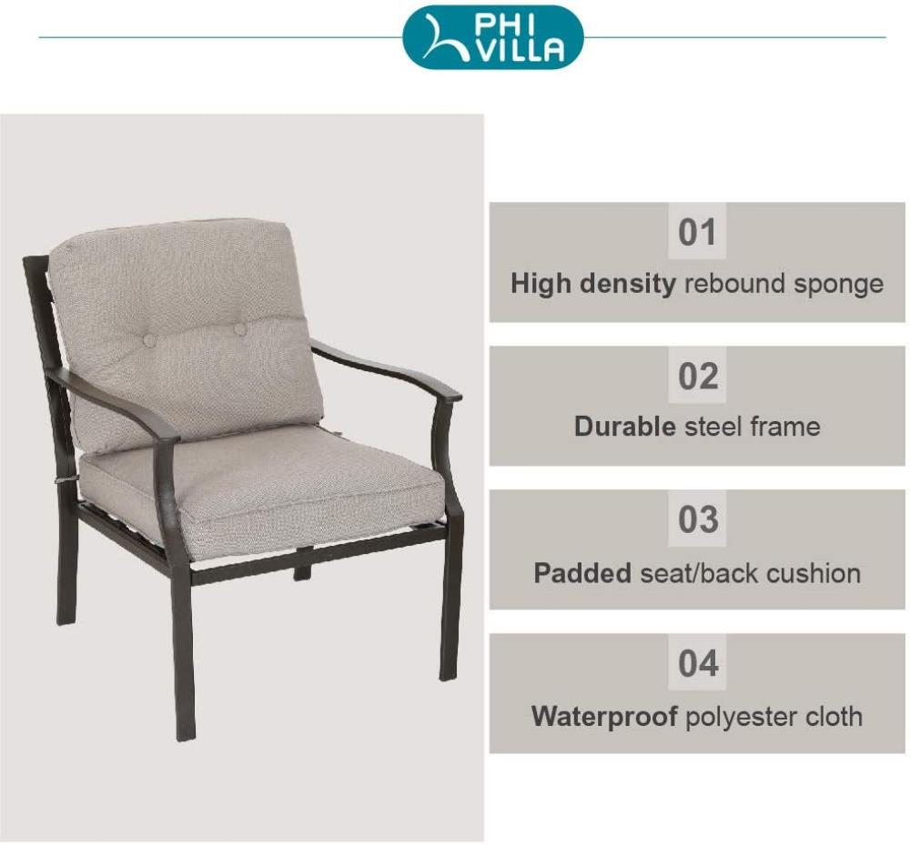 PHI VILLA E02GF040802801 Patio-Conversation-Sets - View #4