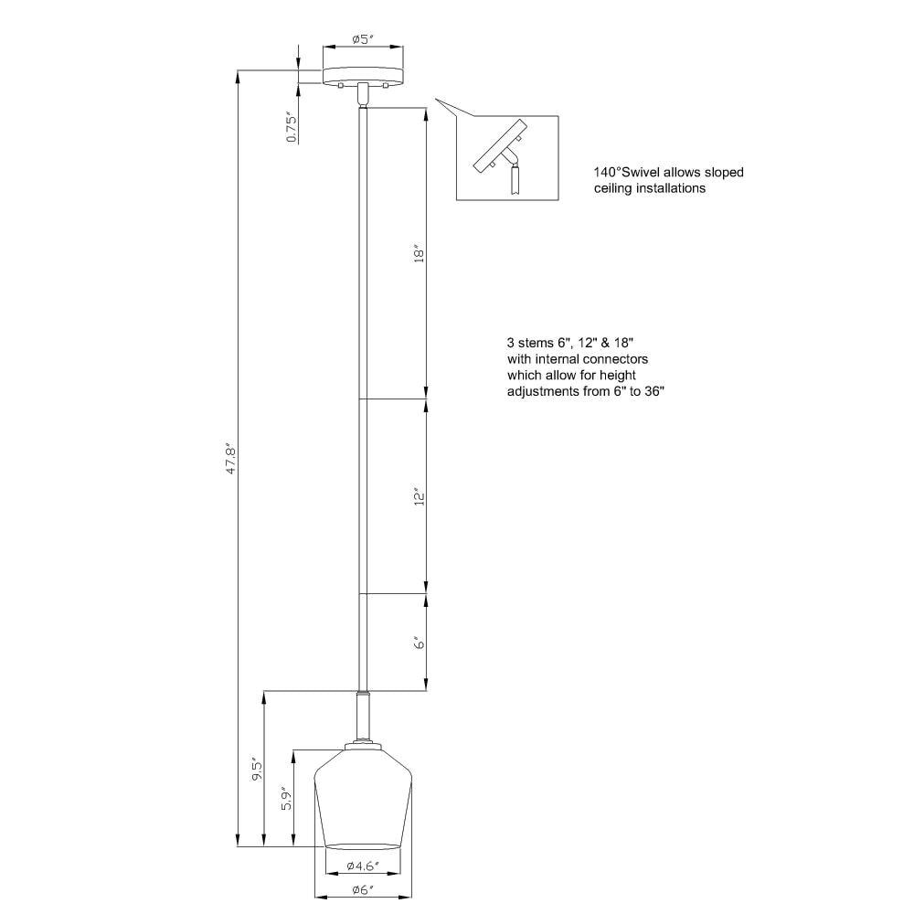 Chalice Transitional Mini Pendant with Clear Glass & Brushed Nickel Finish