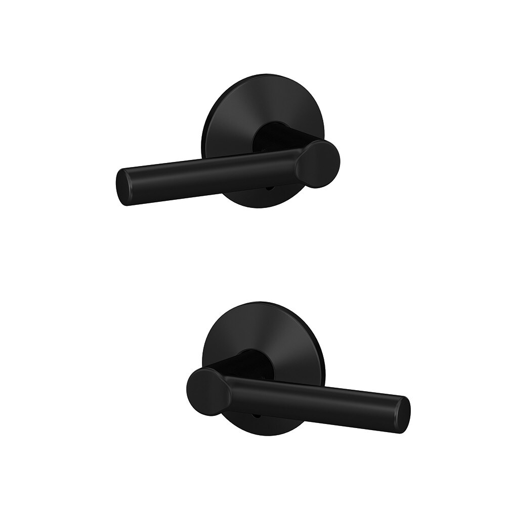 Schlage FC172 BRW 622 KIN Custom Broadway - Kinsler Matte Black Interior Hall/Closet Dummy Door Handle