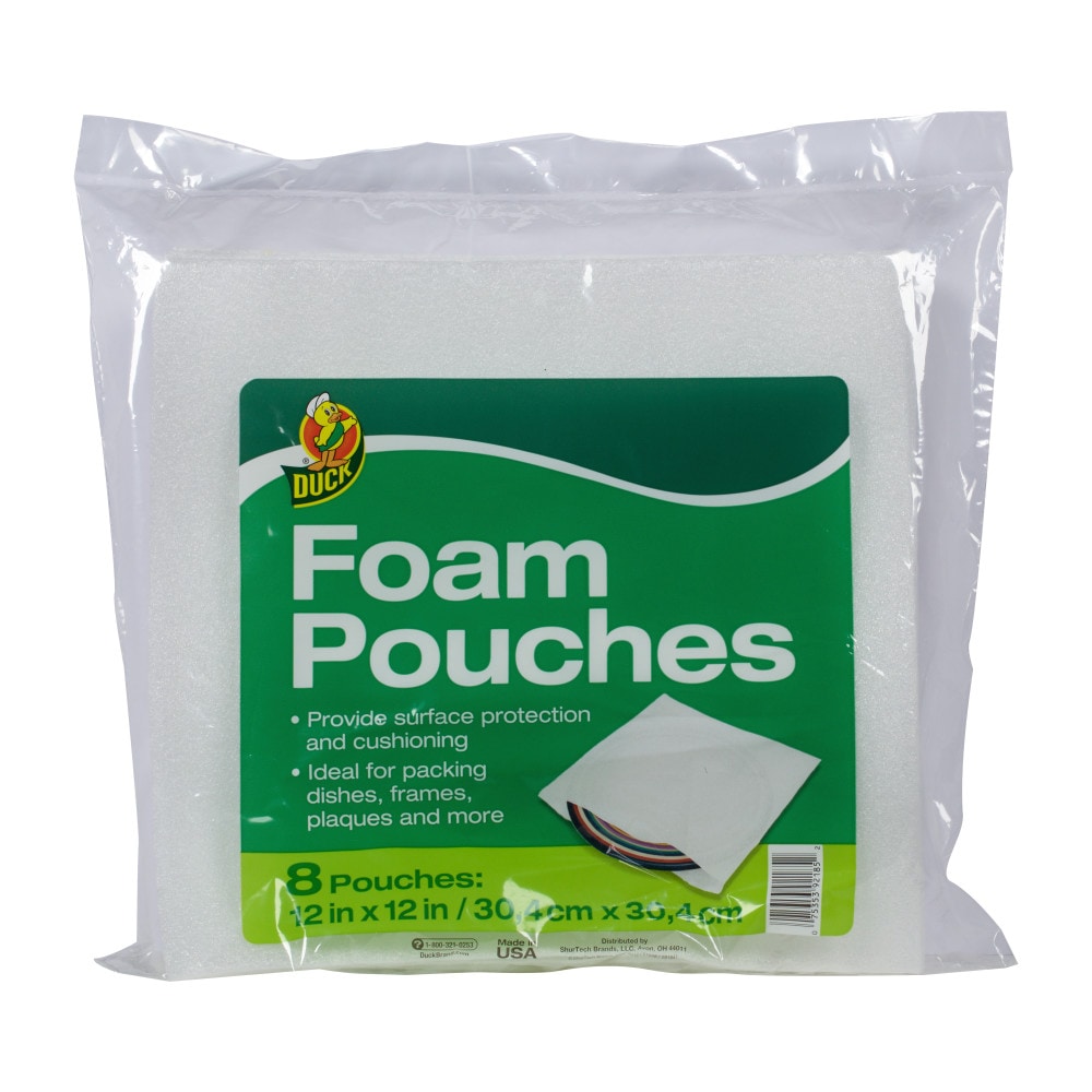 Duck 8-Pack 12-in x 12-in Foam Pouches in the Packing Supplies department  at