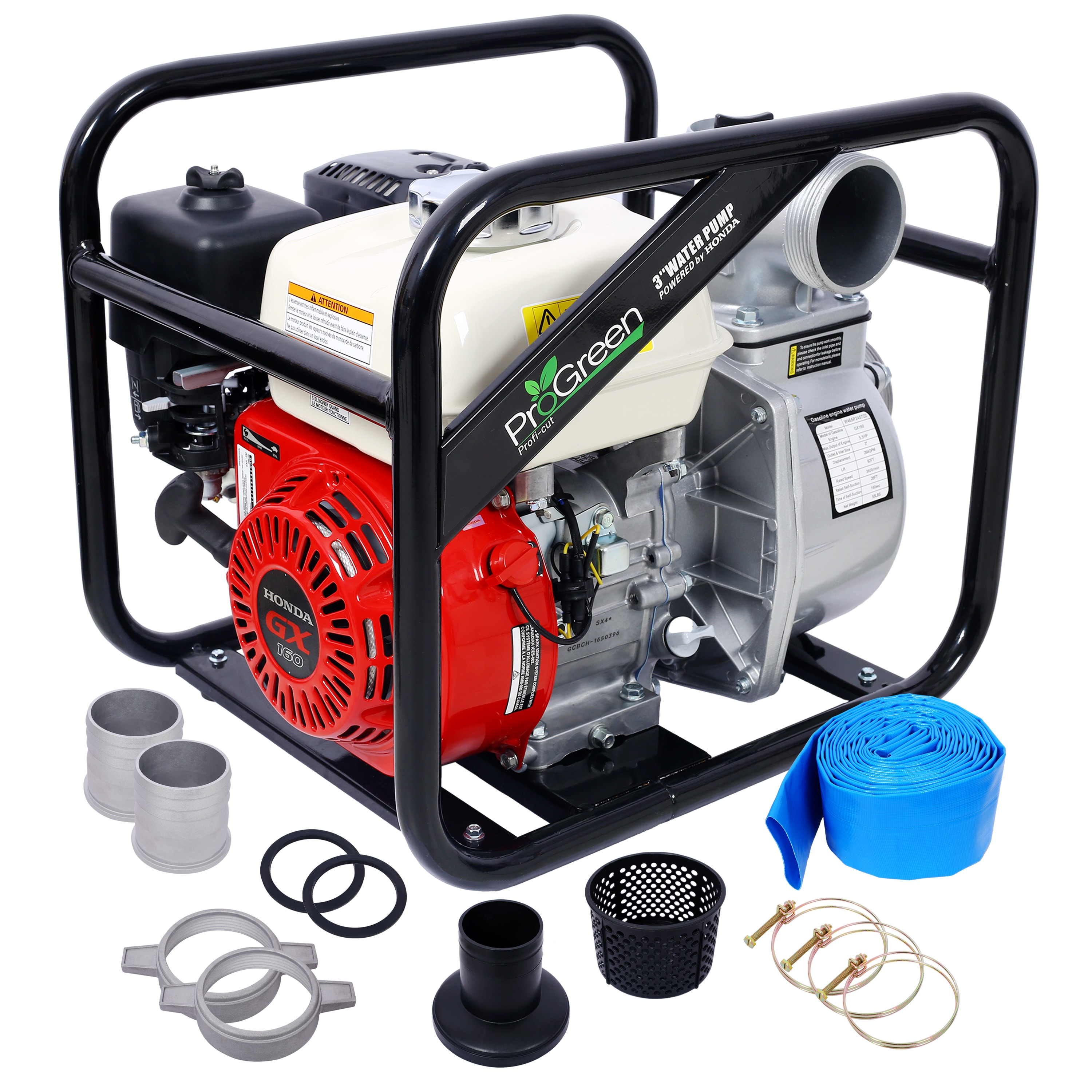 Dexmalle  163cc Honda GX160 Engine Water Pump 3IN 264Gpm