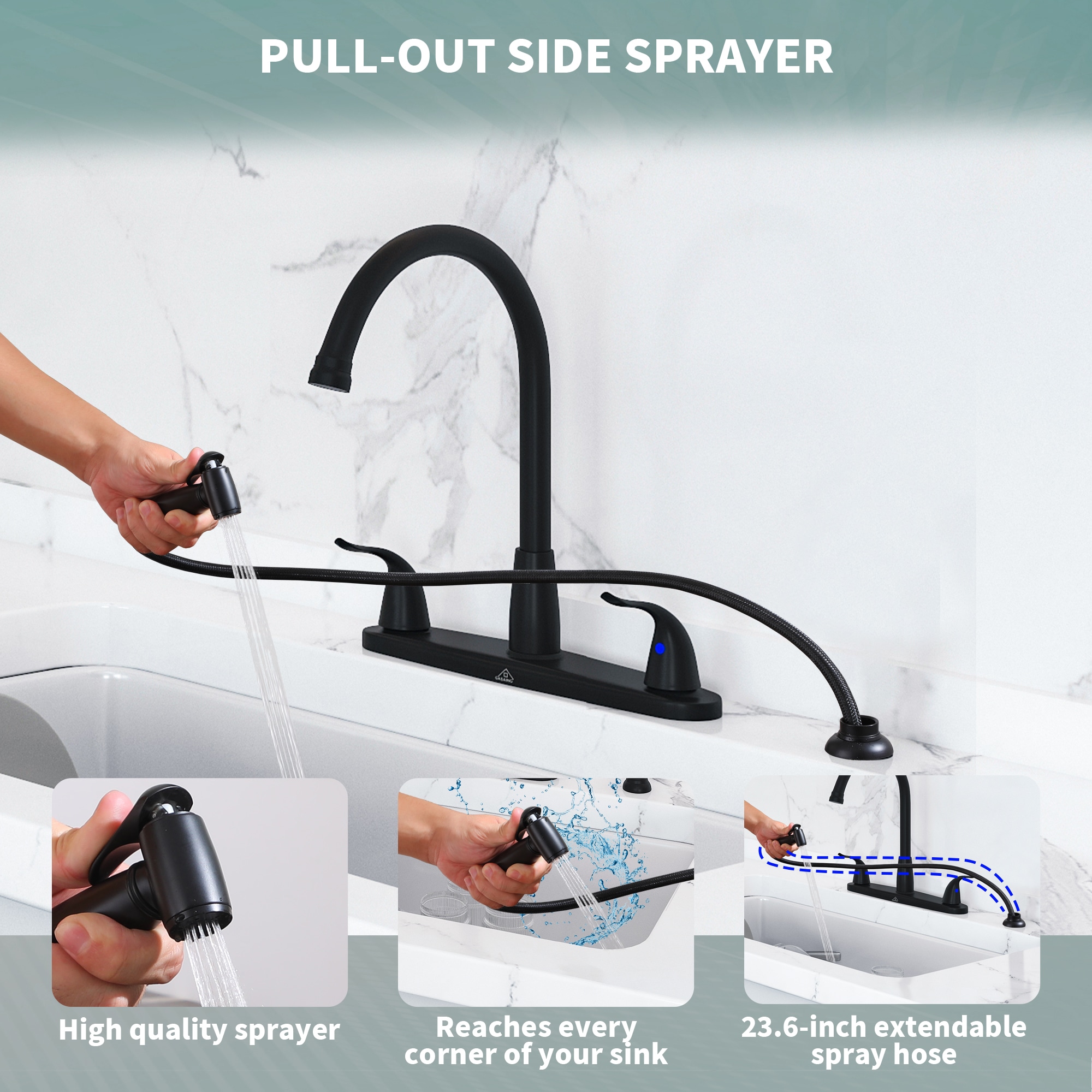 Mondawe MO-DT89001MB Kitchen-Faucets - View #7