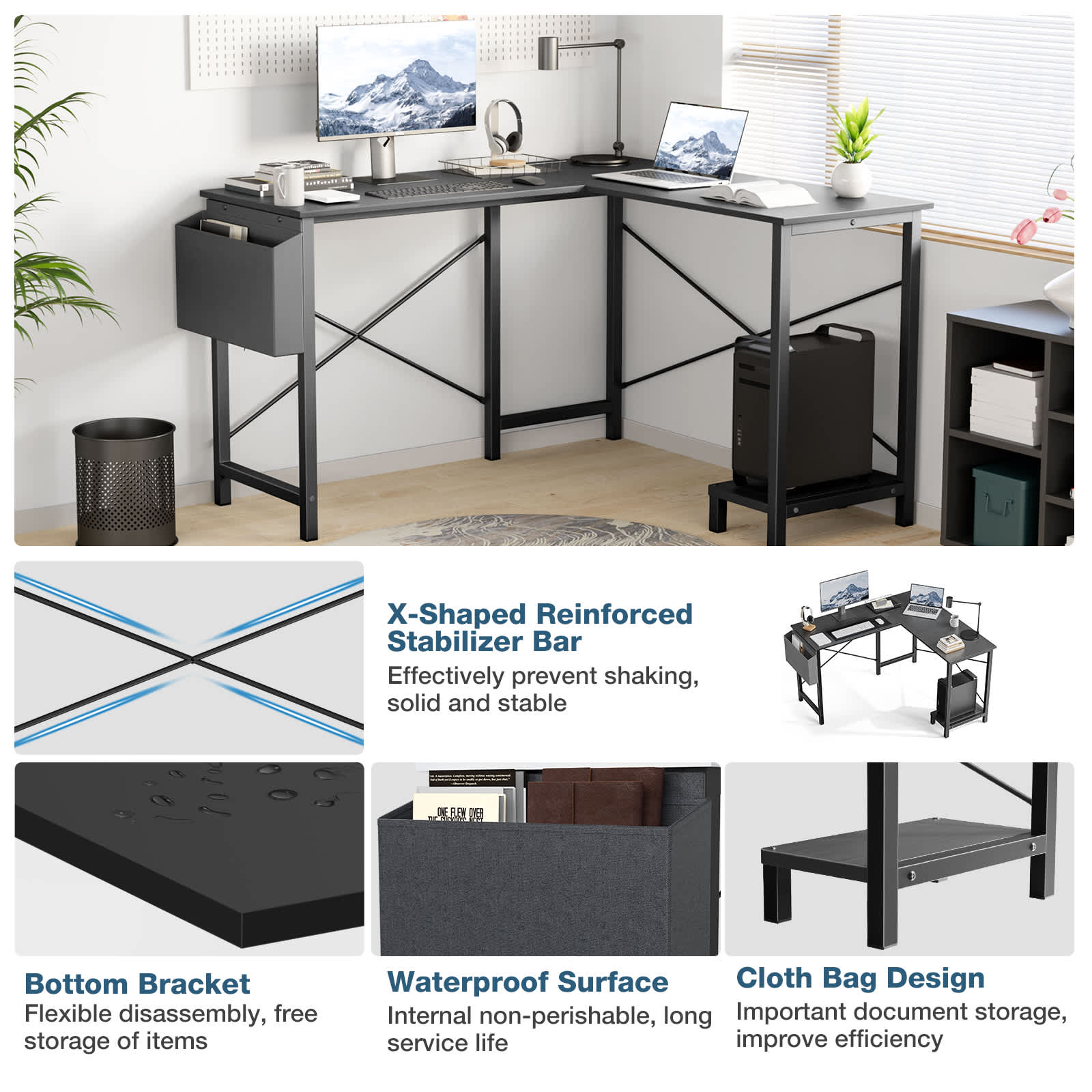 Bestier USLOW-HJ455578 desks - View #3