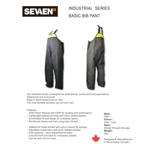 Sevaen Industrial Unisex Adult Medium Bib Pants in the Fishing Gear &  Apparel department at