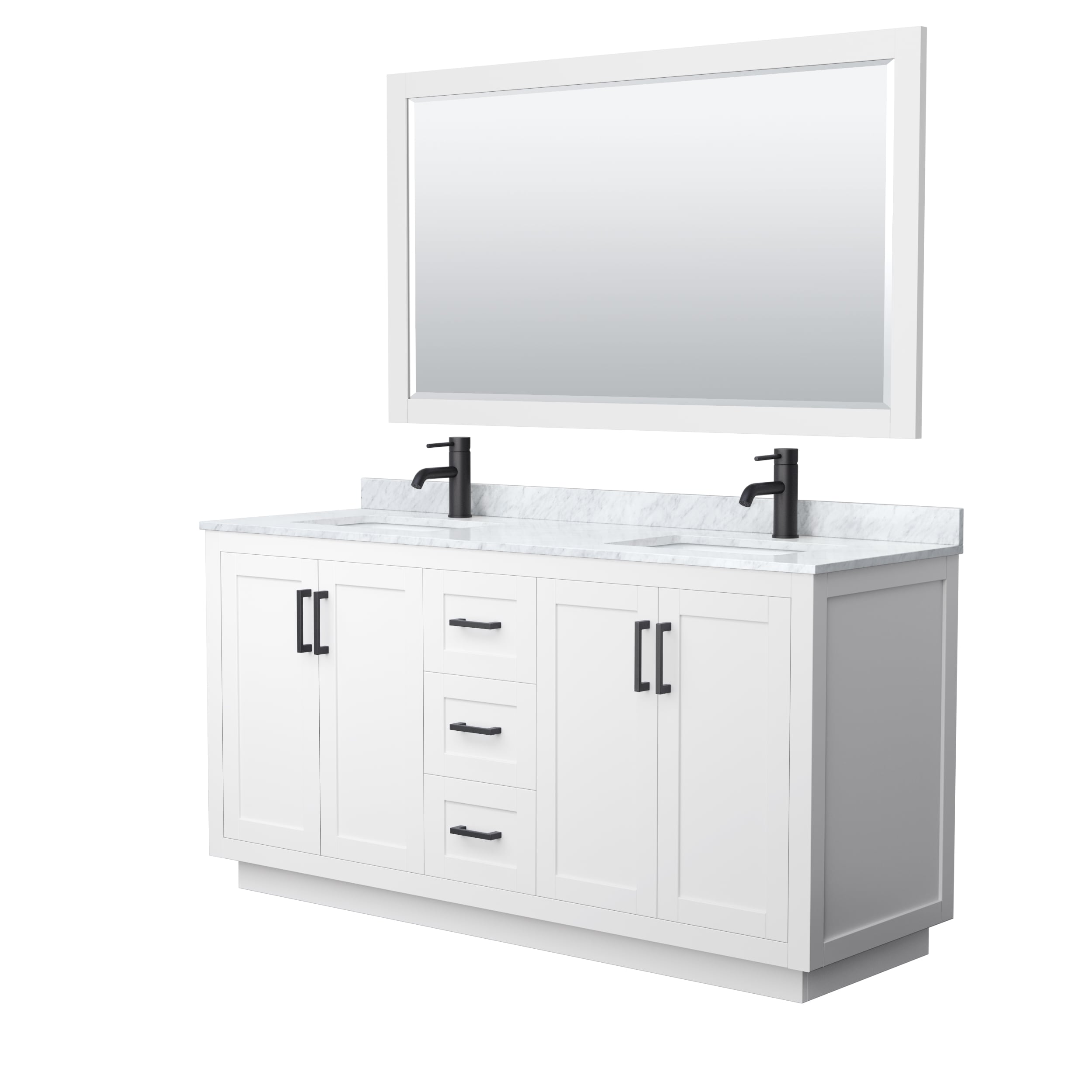 Wyndham Collection WCF292966DWBCMUNSM58 Bath-Vanity-Combo - View #2