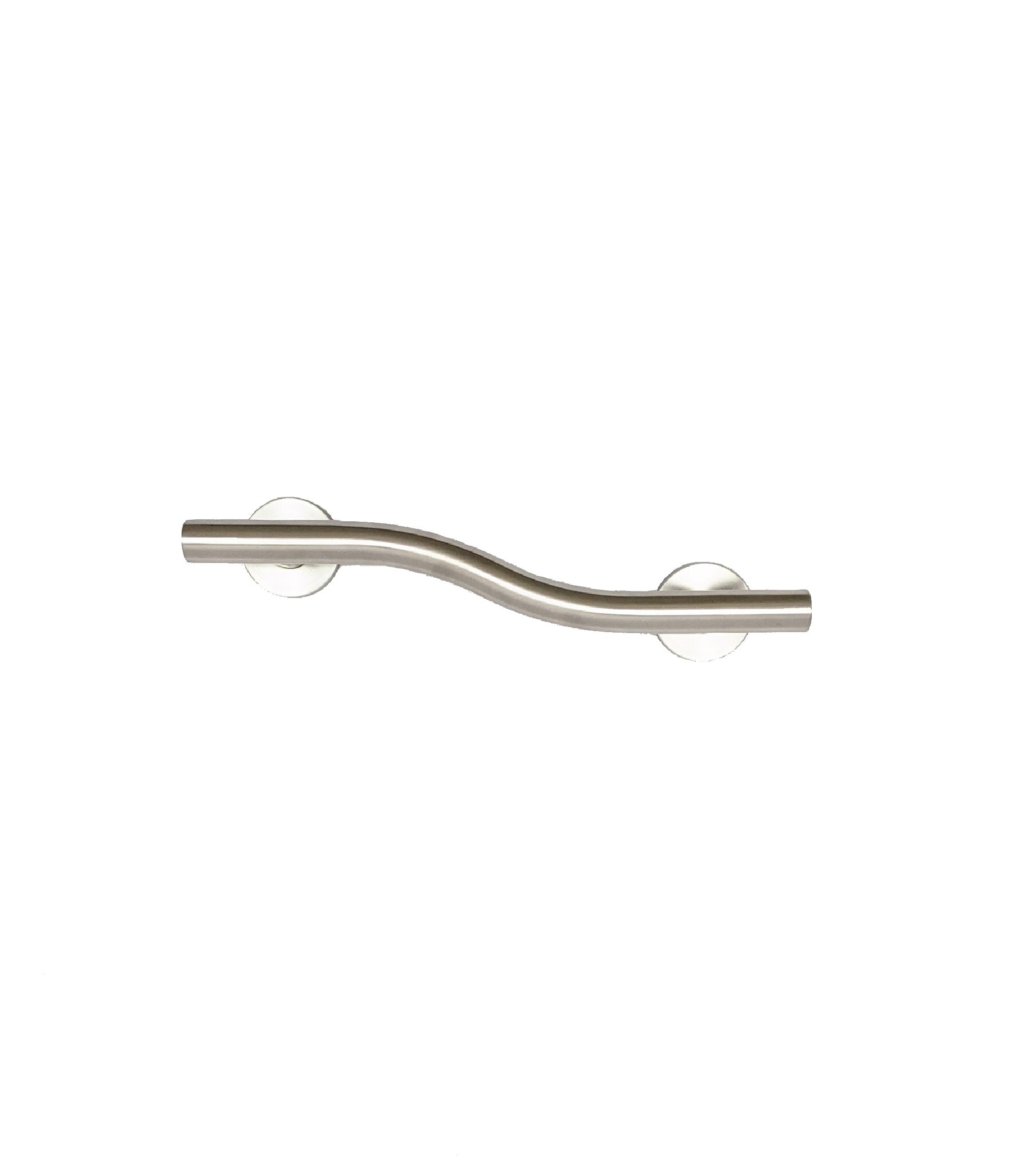 CSI Bathware BAR-WR18-TW-125-SA Wave Shaped 13-in Satin Stainless Wall Mount ADA Compliant Grab Bar (500-lb Weight Capacity)