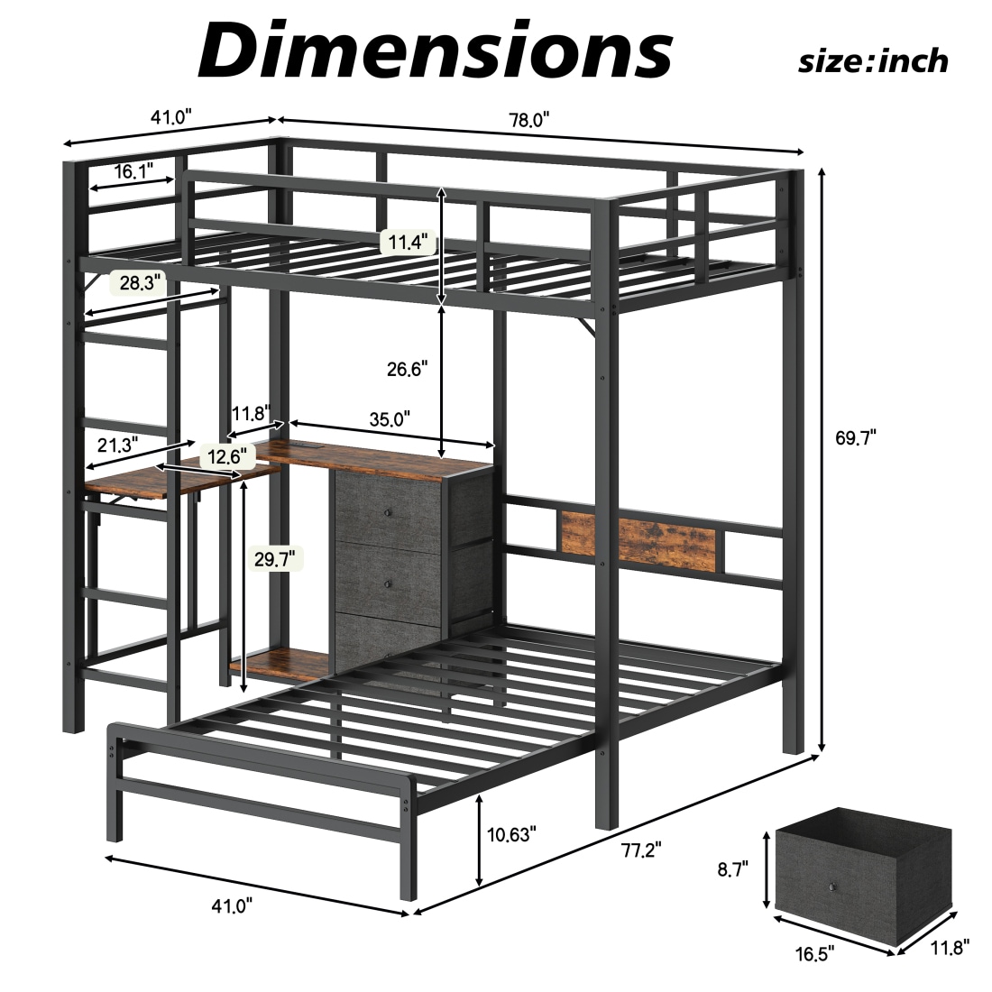 CHITA BBEDSA-107 Bunk-Beds - View #4