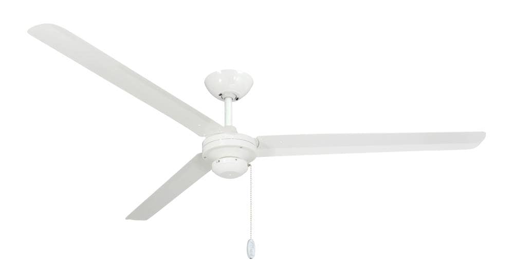 Troposair Tornado72 72 In Pure White Indoor Outdoor Ceiling Fan 3 Blade In The Ceiling Fans Department At Lowes Com