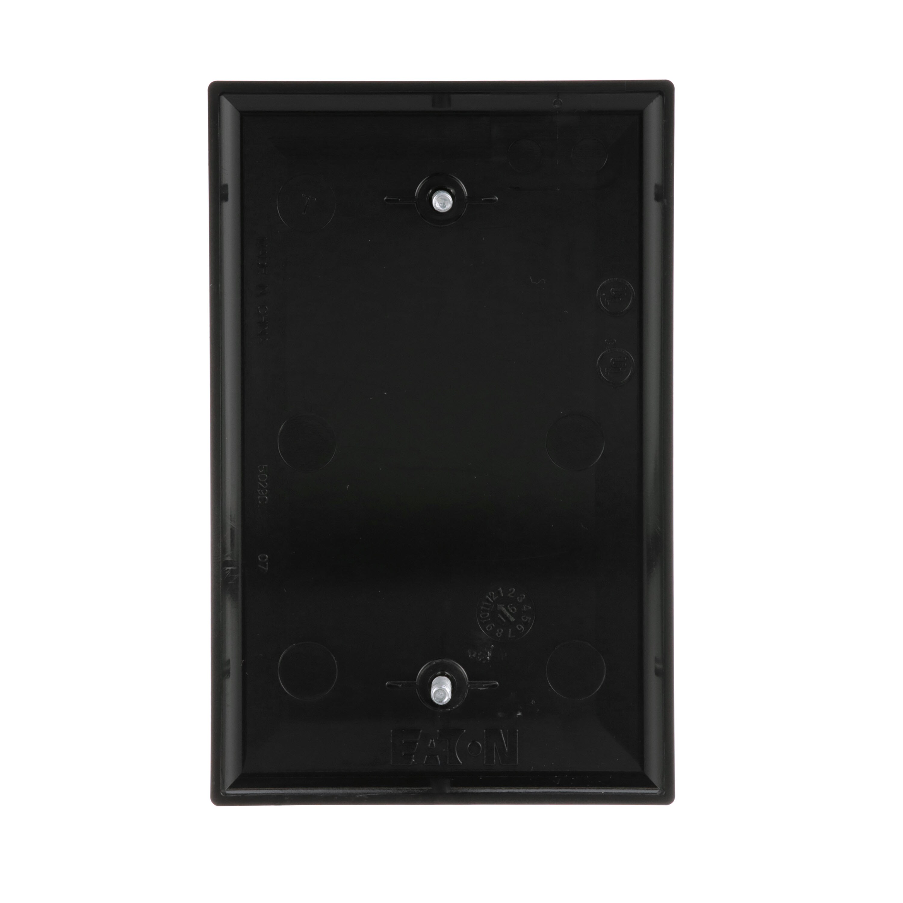 Eaton 1-Gang Midsize Black Polycarbonate Indoor Blank Wall Plate in the ...