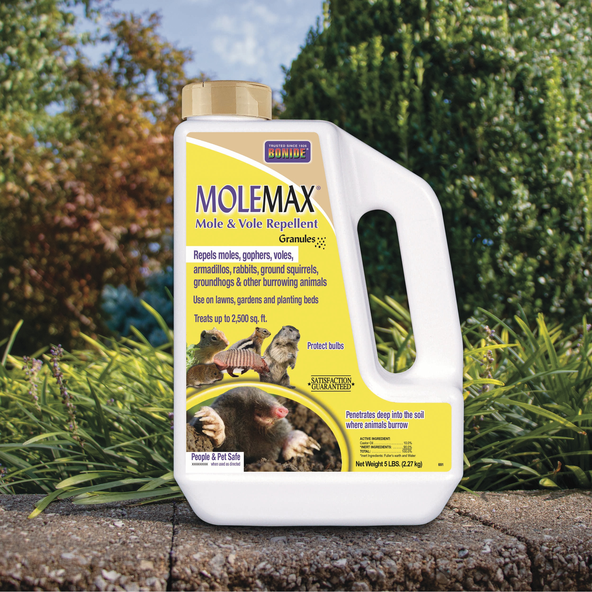 Bonide MoleMax 5-lb Natural Pest Control Granules for Moles, Gophers,  Rabbits - Repellent for Lawns & Gardens - Safe for Kids & Pets in the  Animal & Rodent Control department at