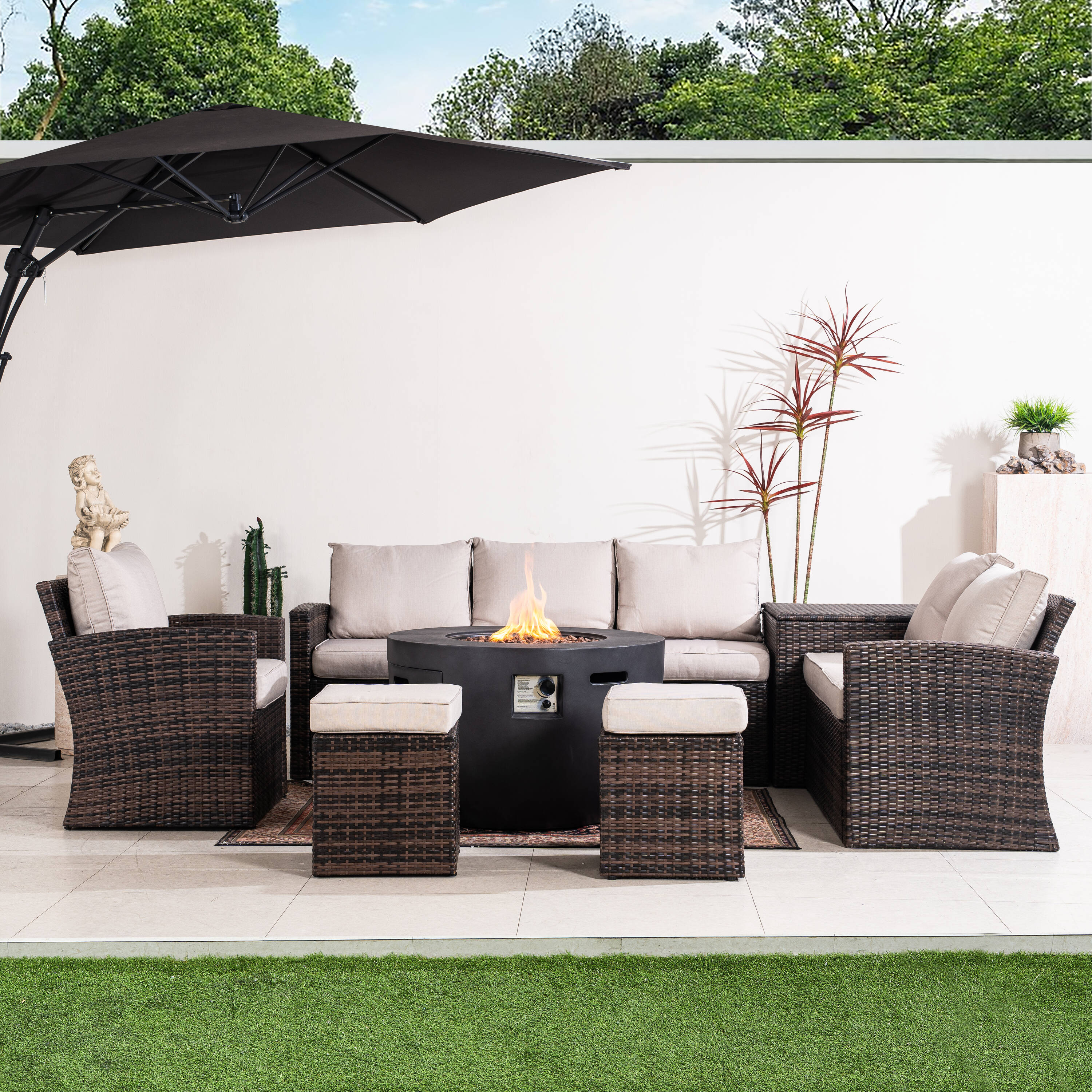Direct Wicker DWG-2160DG1403BBR Patio-Conversation-Sets - View #10