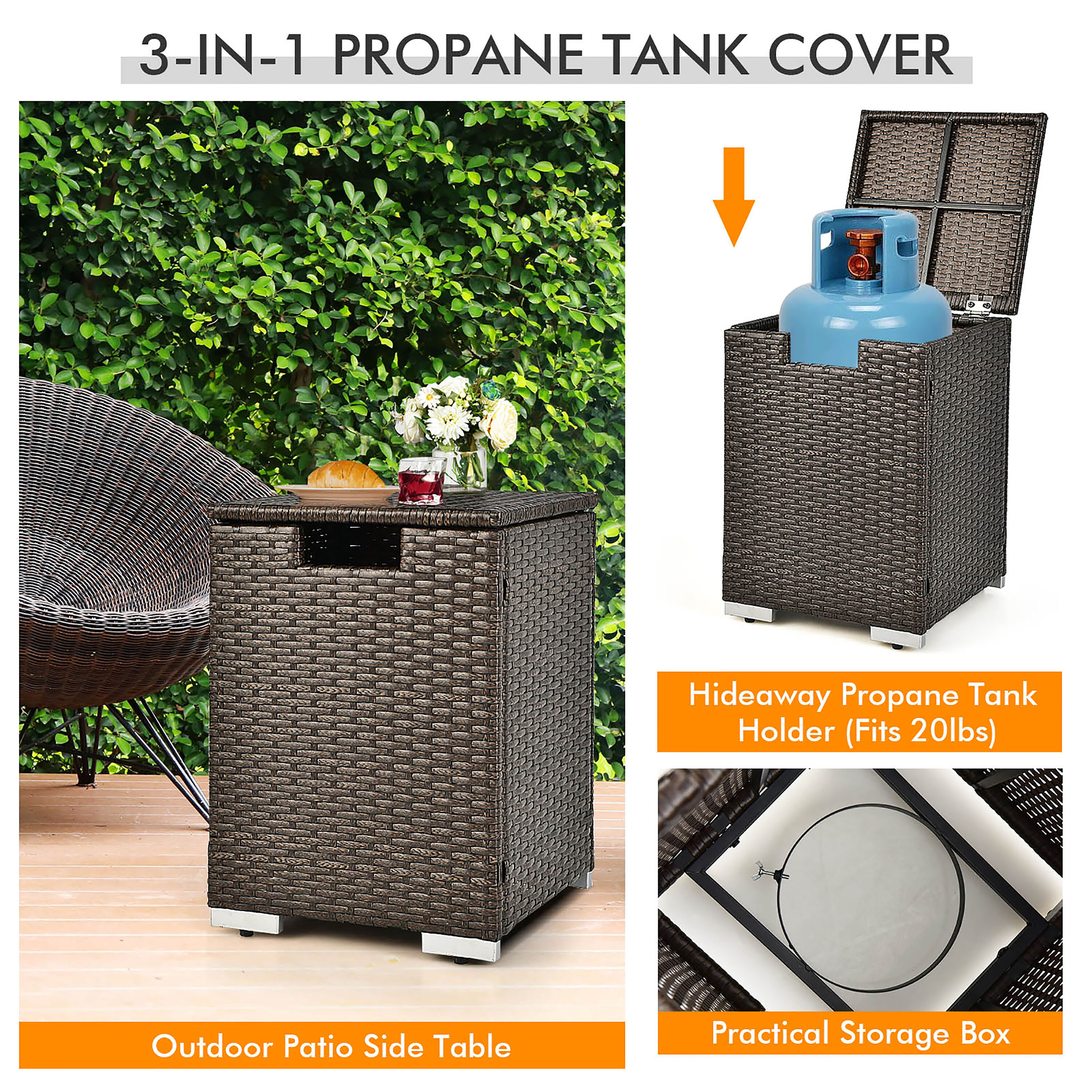 Costway NP10261CF+HW67937WH Patio-Conversation-Sets - View #6