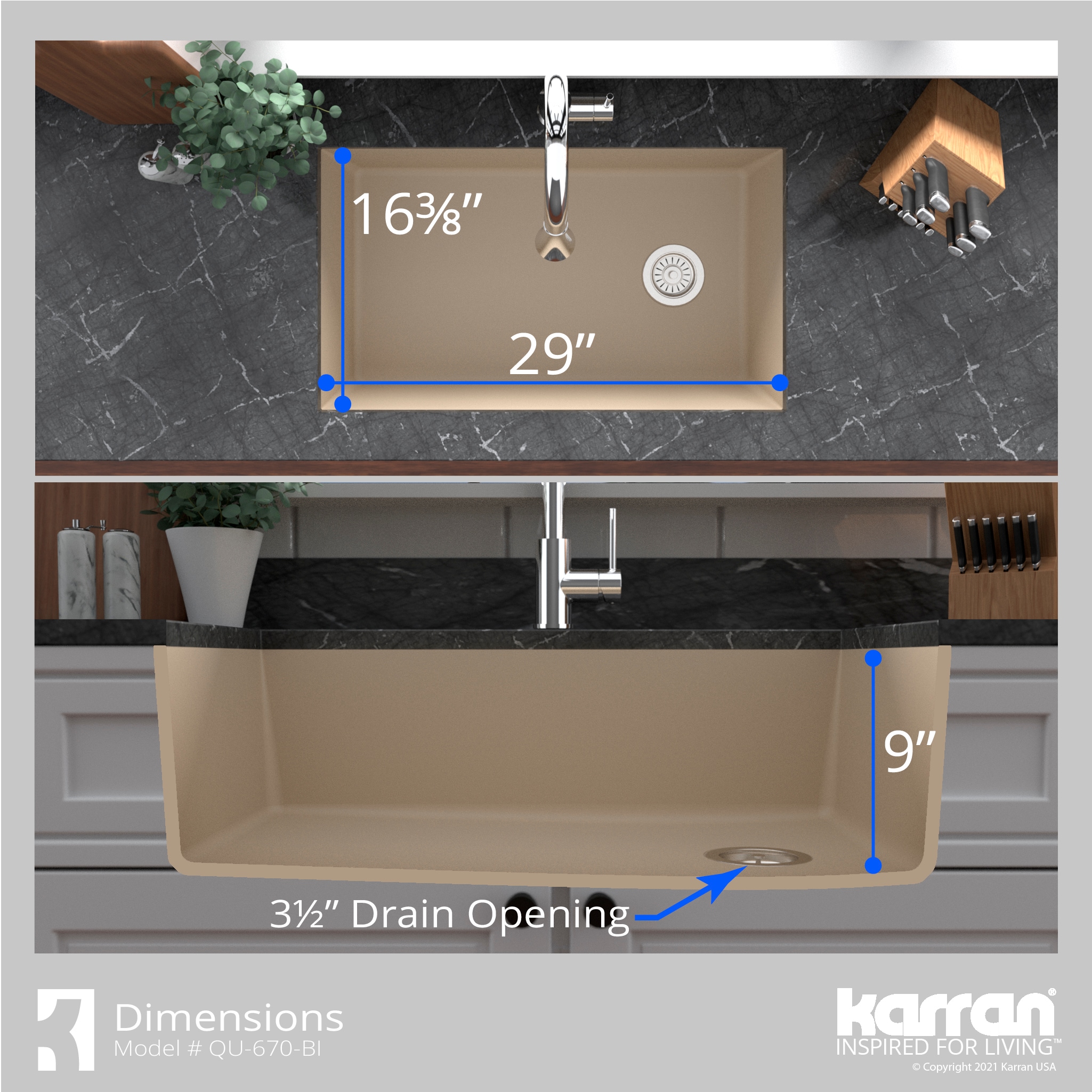 Karran QU-670-BI-PK1 Kitchen-Sinks - View #9