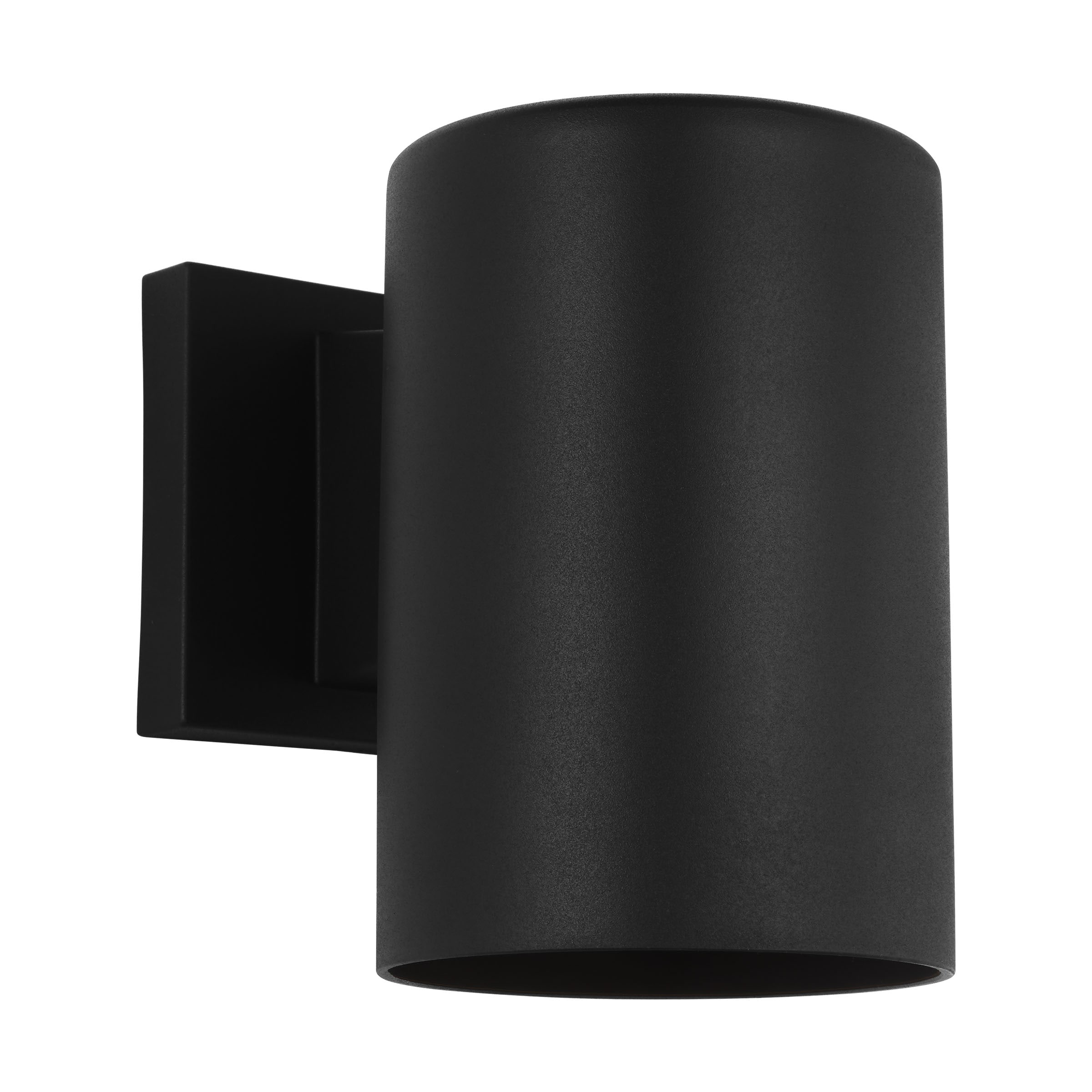 Generation Lighting SLO1141TXB Outdoor Cylinders 1 -Light 7.25-in H Black Hardwired Dark Sky Outdoor Wall Light
