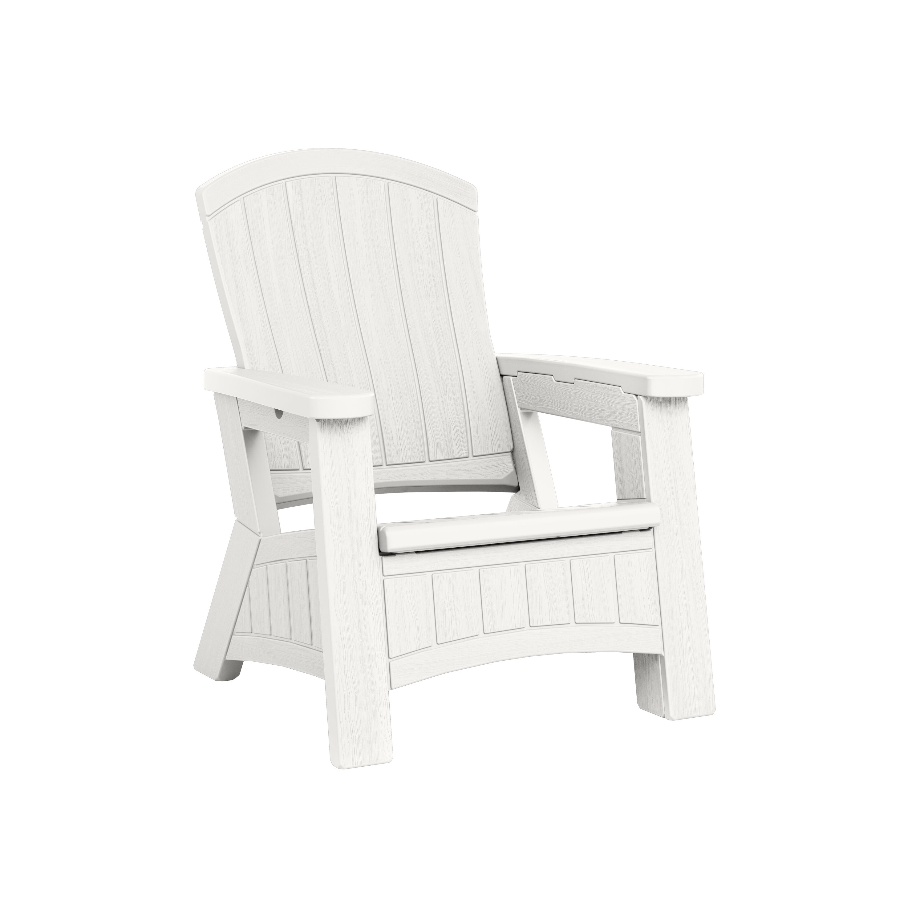 Suncast BMAC1000CB Adirondack Ice Cube Resin Frame Stationary Adirondack Chair with Solid Seat