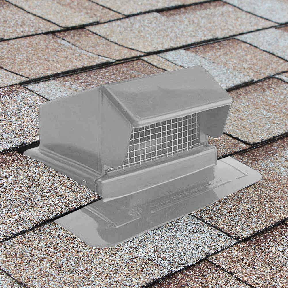 Gibraltar Building Products Gray Plastic Square Roof Louver In The Roof 