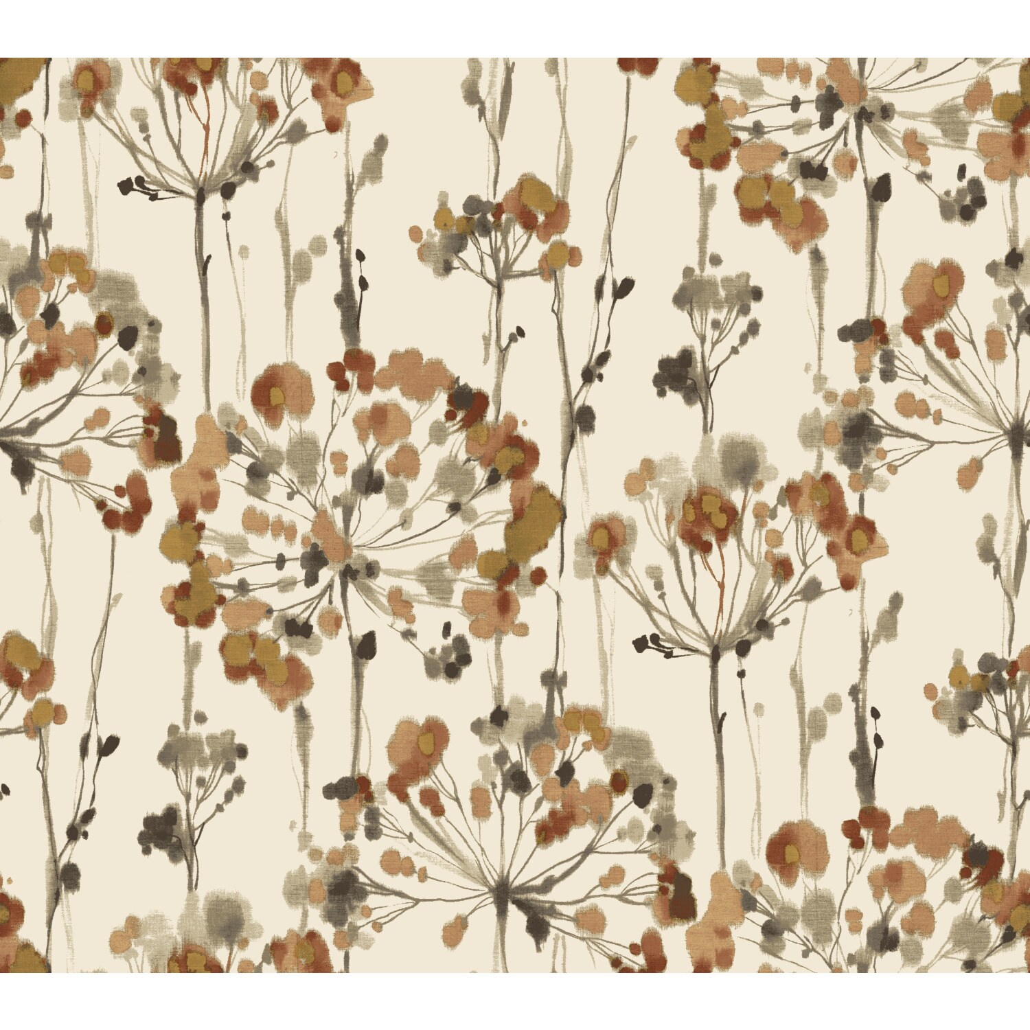 York Wallcoverings CN2105 Candice Olson Modern Artisan 60.8-Sq. Feet Orange Non-woven Floral Unpasted Wallpaper