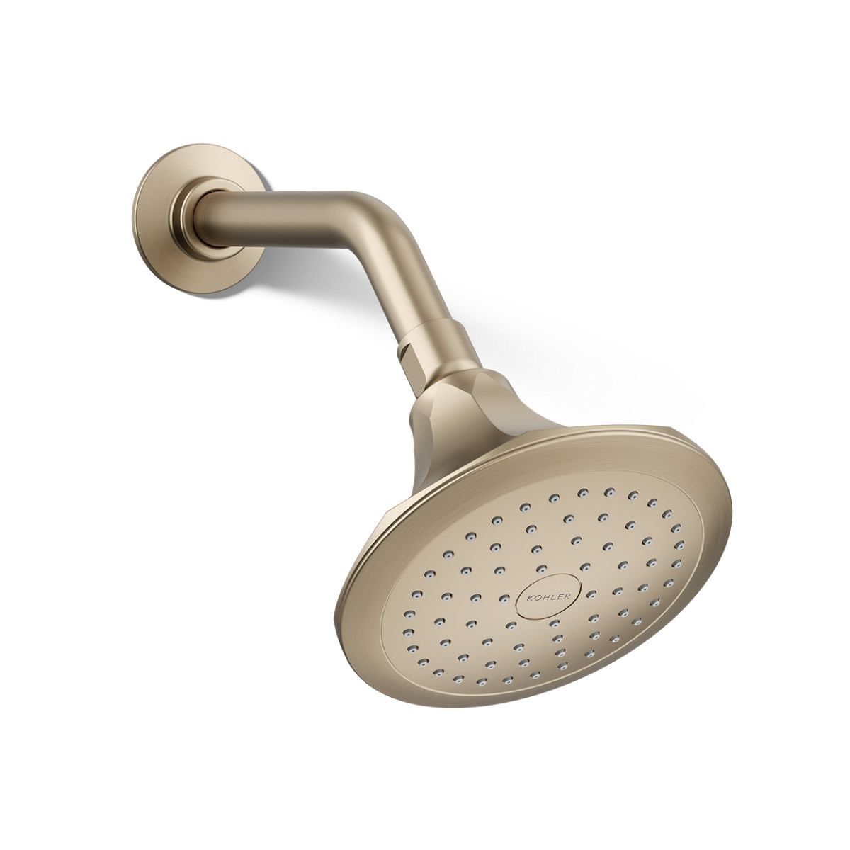 KOHLER 457-AK-BV Memoirs 3.0 -Spray Vibrant brushed bronze 5.5-in Round Handheld Shower Head 2.5 GPM