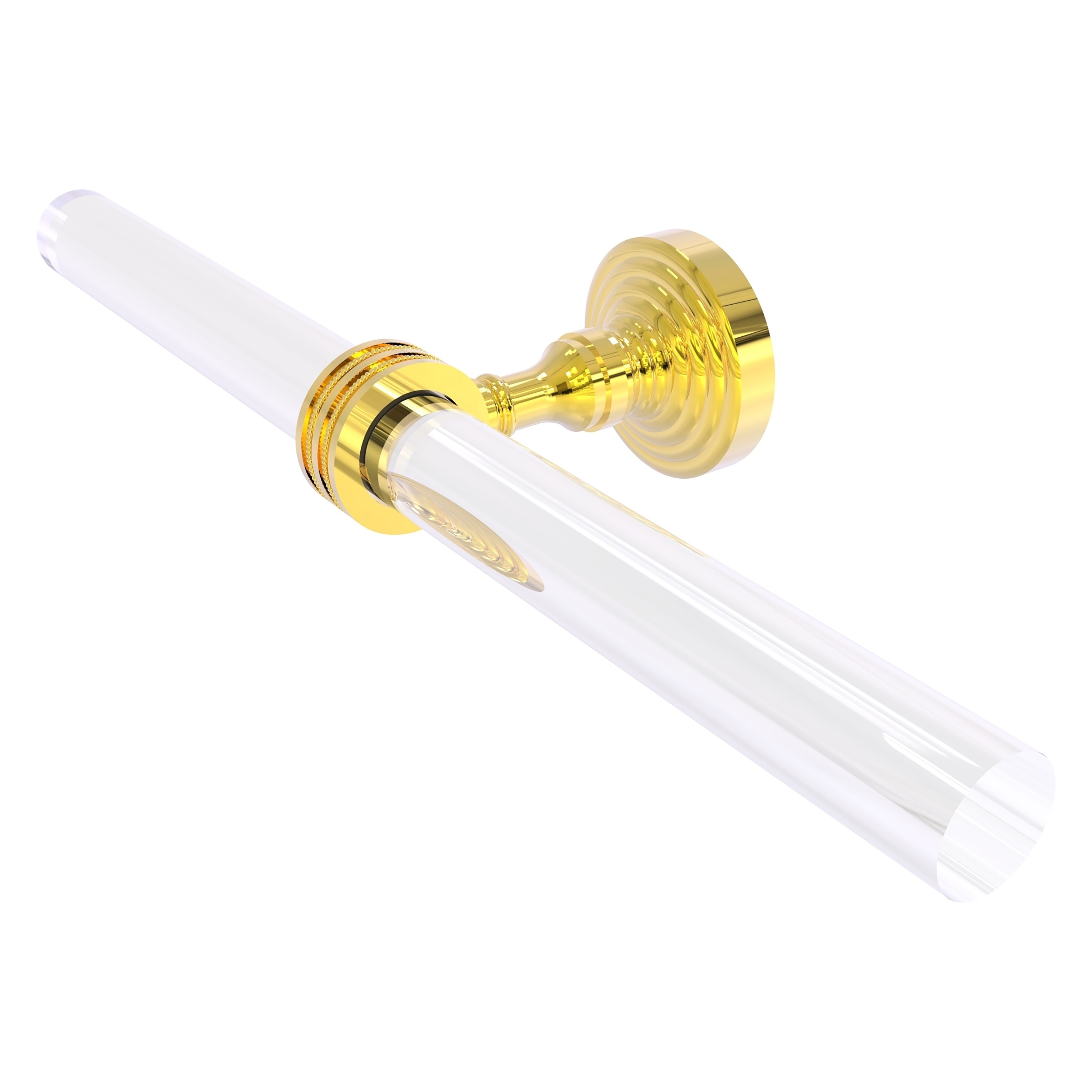 Allied Brass PG-HTBD-2-PB Pacific Grove 15-in double Polished Brass Wall mount Double Towel Bar