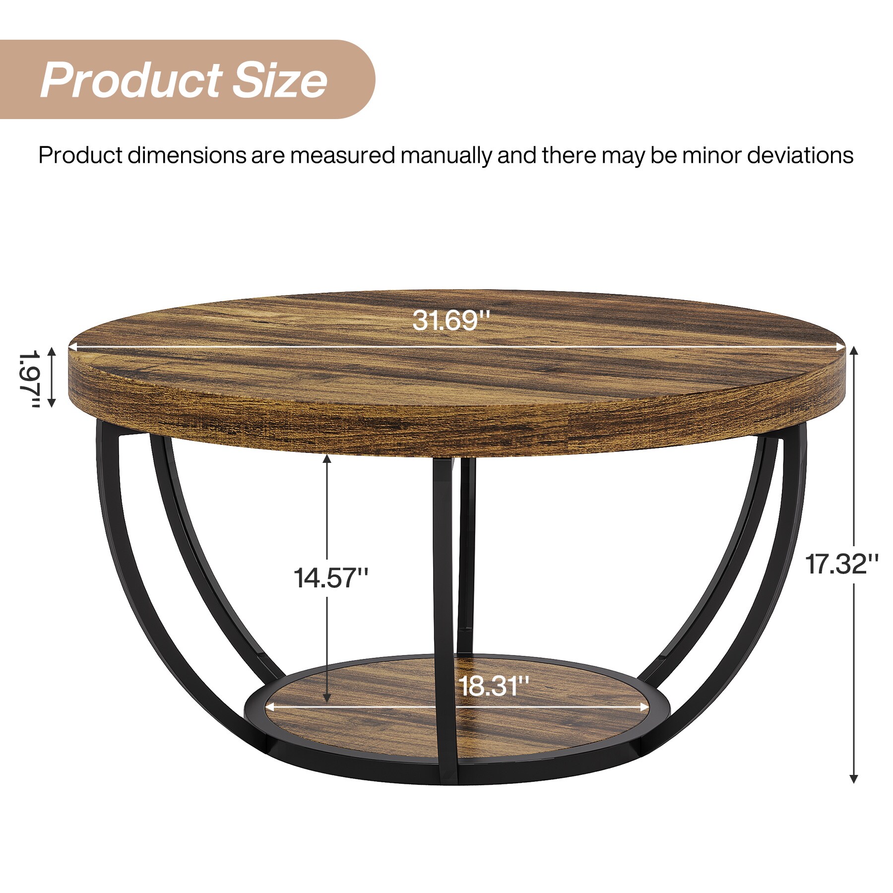 Tribesigns LWFD-NY166 Coffee-Tables - View #6