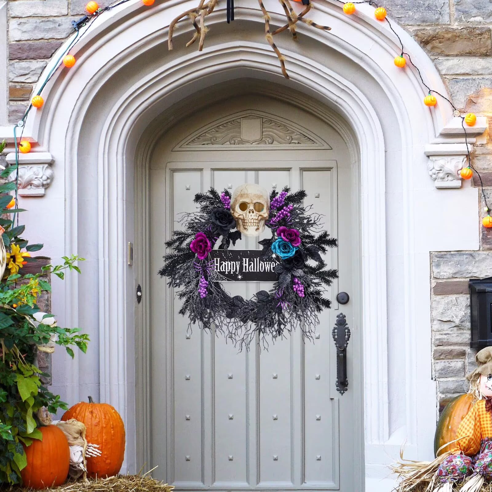 Qeetex JXNAG-PHO-15M78IEZ Artificial-Halloween-Wreaths - View #4