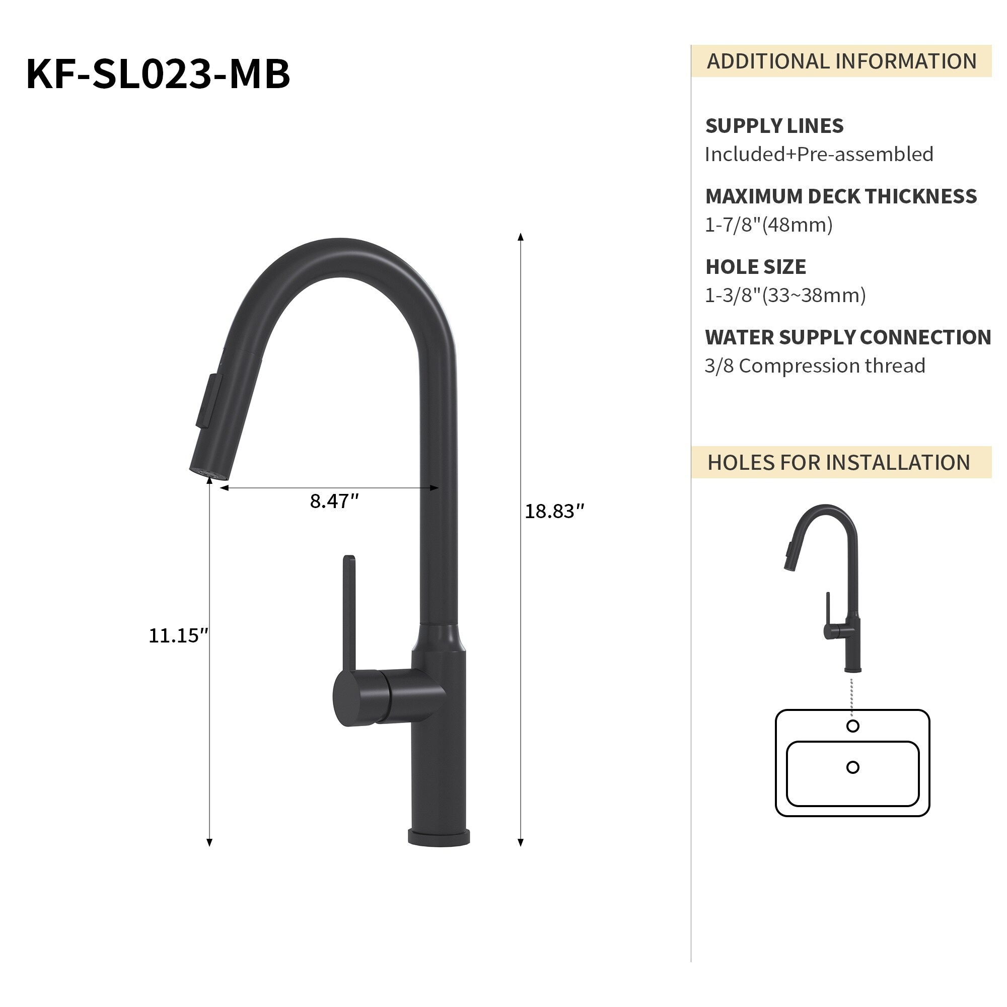 HyperDrop Cart B-8Y4C2S7V1U7H Kitchen-Faucets - View #4