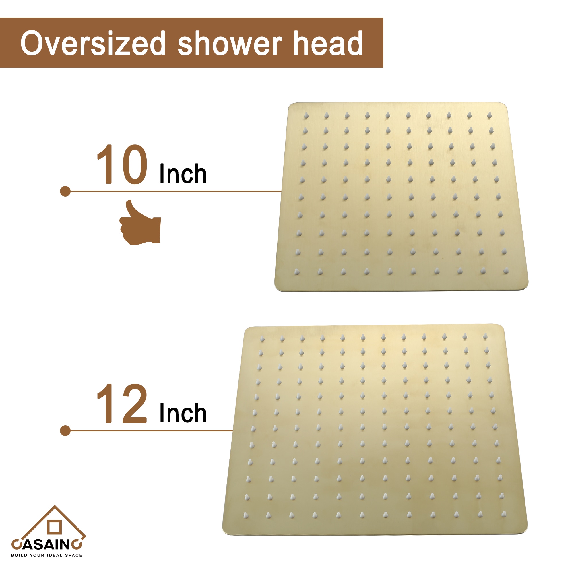 CASAINC CS3502-10BG Showerhead-Bar-Panels - View #8