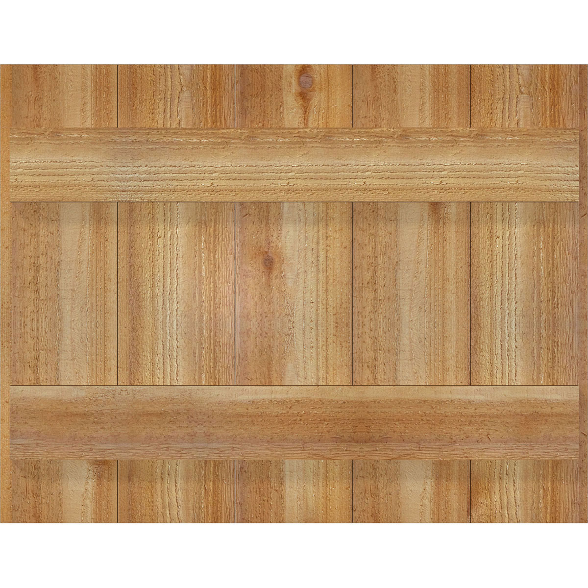 Ekena Millwork RBJ06S26X021RWR 26.875-in W x 21-in H Unfinished Paintable/Stainable Board and batten Wood Exterior Shutters ( 2 -Pack )
