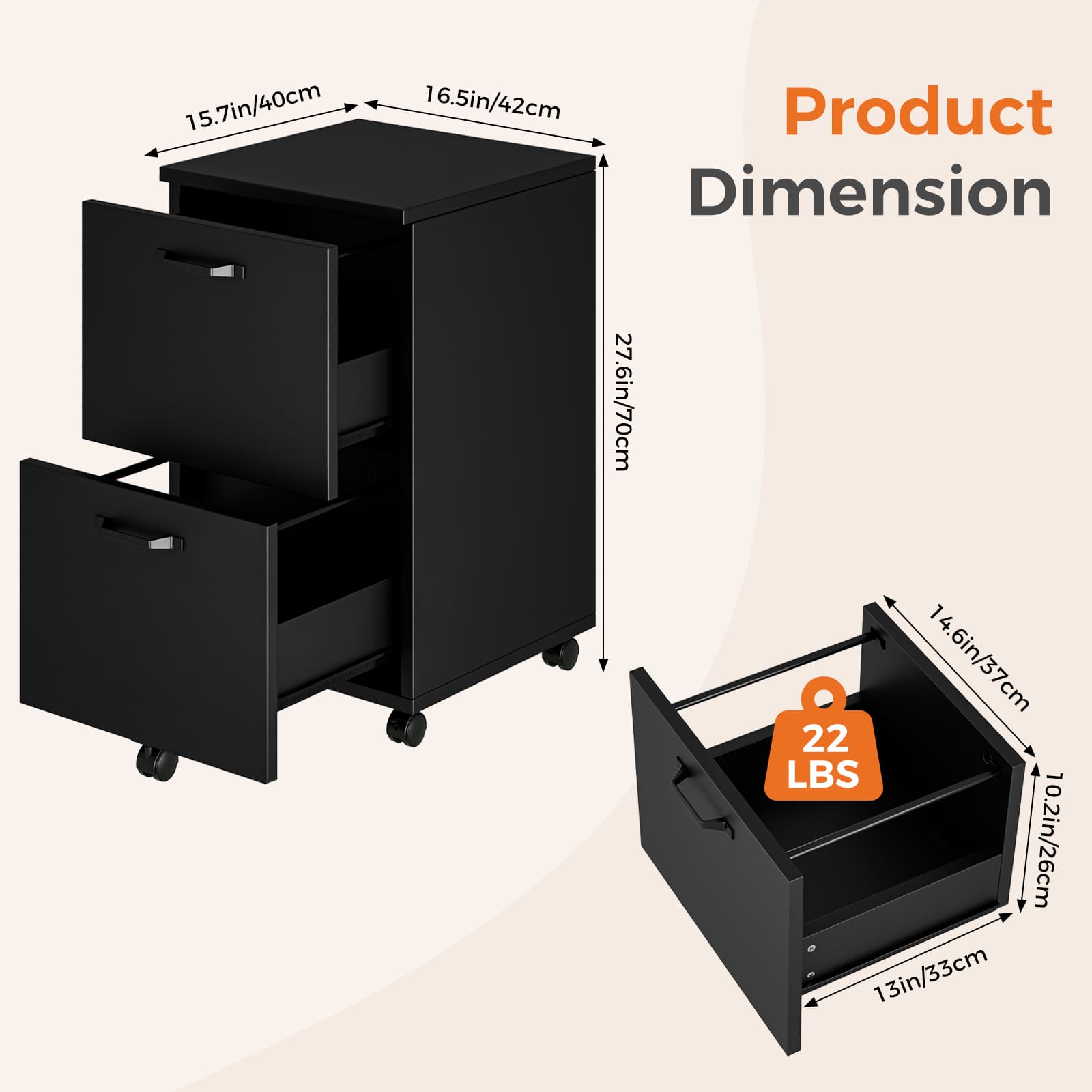 Sweetcrispy L-FO-WJG2CMZ-28BK Filing-Cabinets - View #6