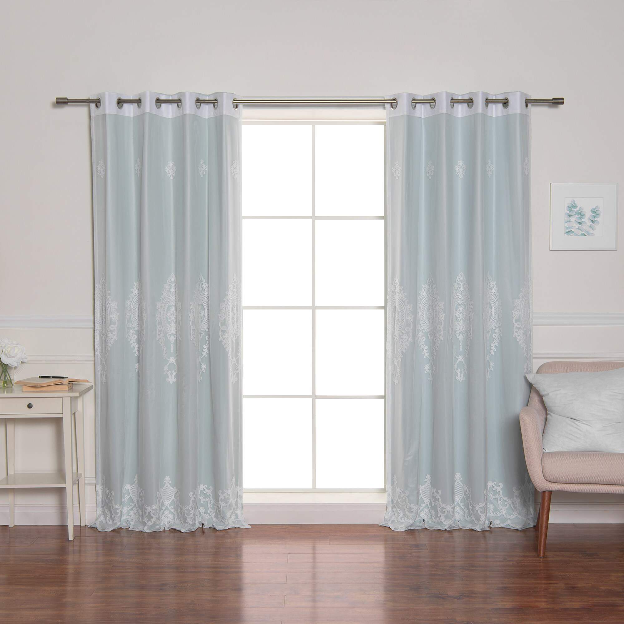 Best Home Fashion MM-DAMAS-96-MINT curtains - View #6