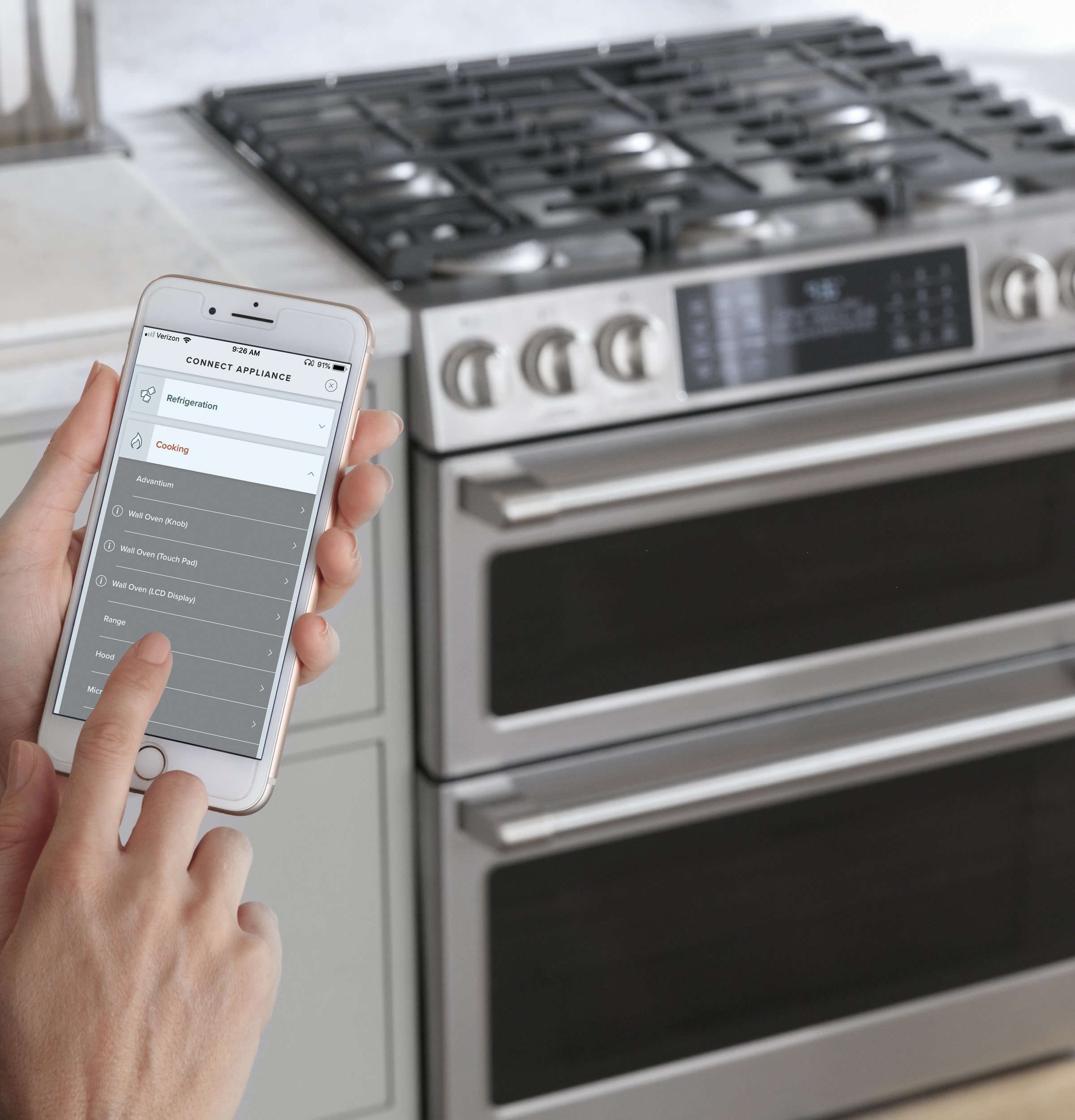 Café™ 30 Smart Slide-In, Front-Control, Gas Double-Oven Range