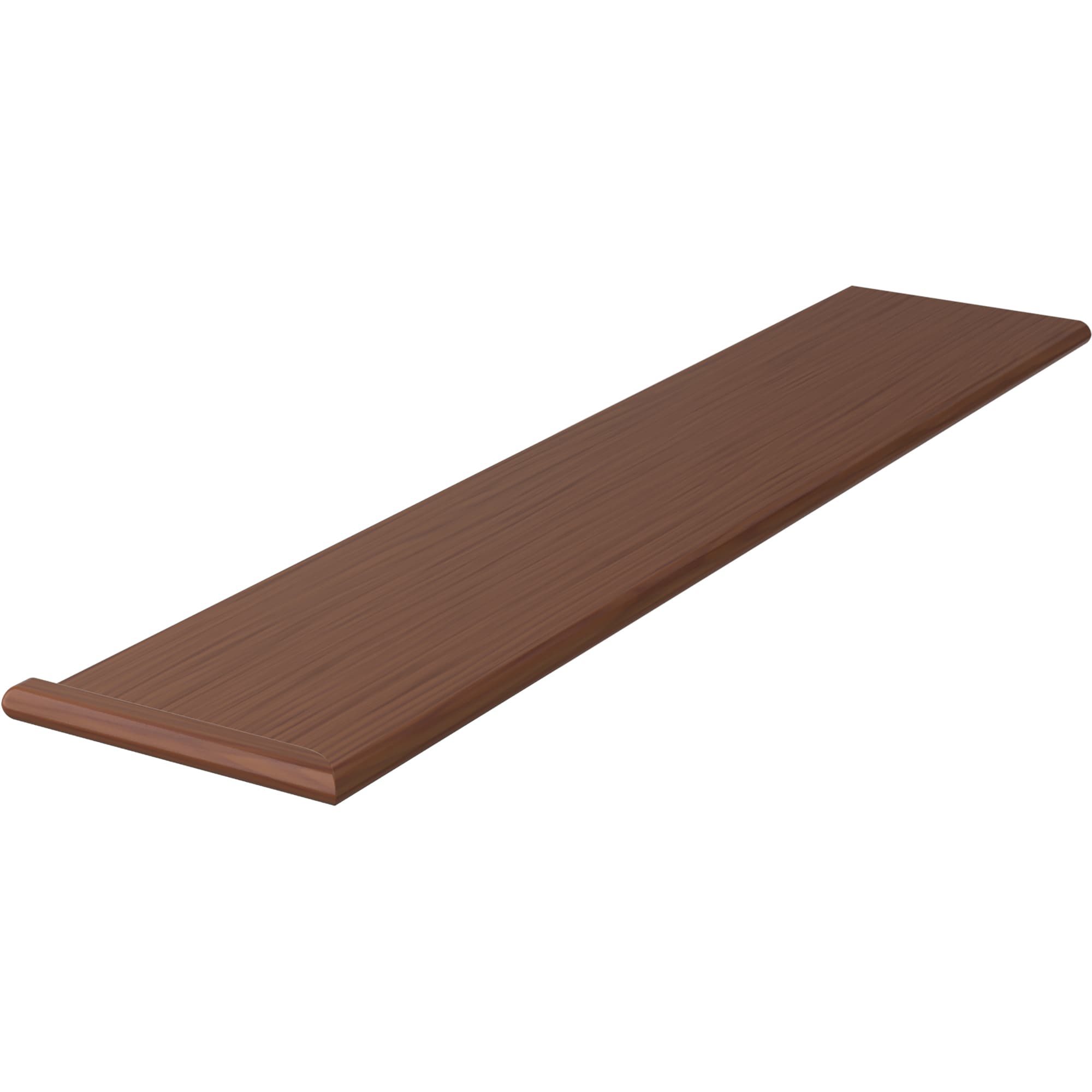 L.J. Smith Stair Systems 807010X48LH-C 48-in x 10.5-in x 1-in Brown Cherry Left return Bullnose Stair Tread