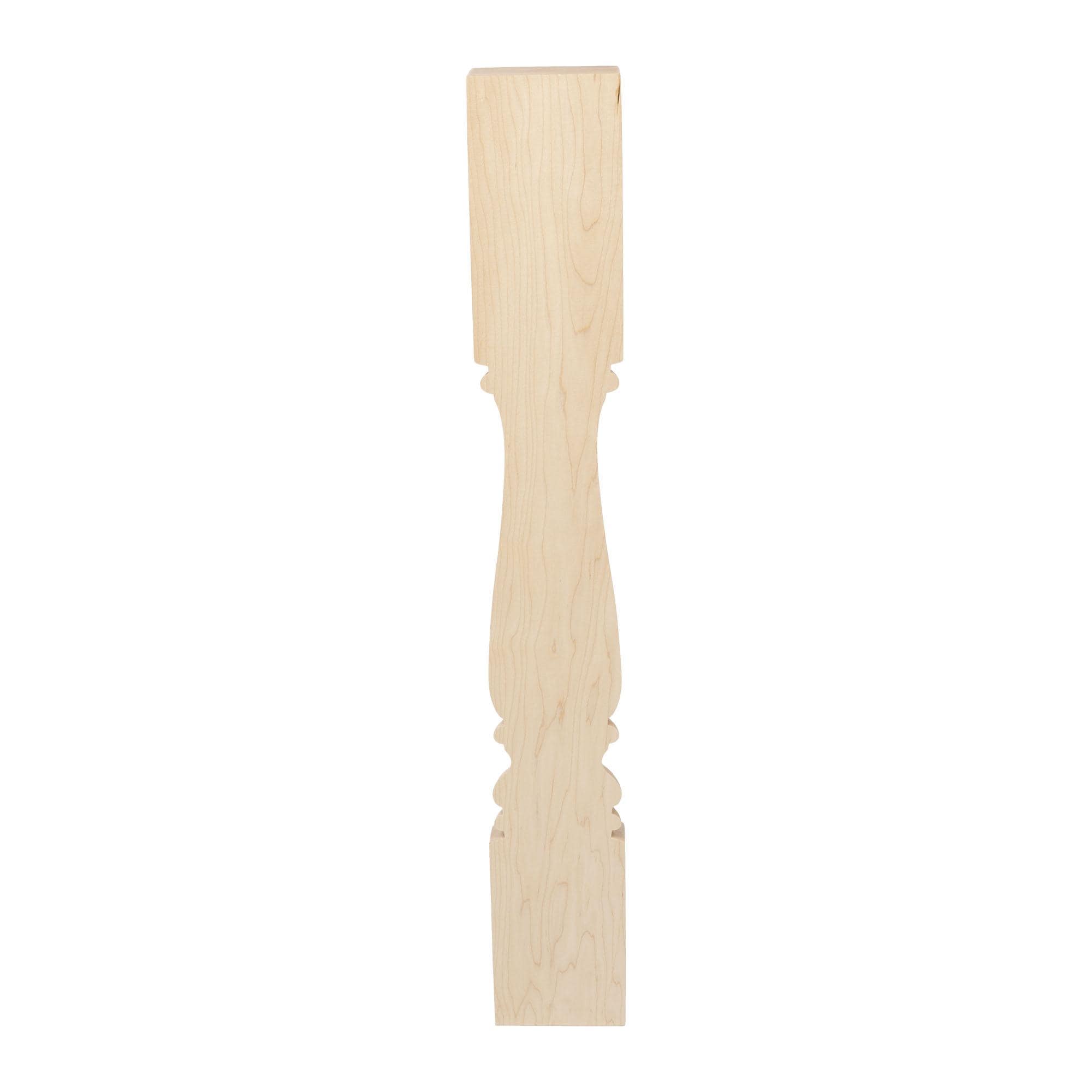 Natural Hard Maple Half Round Kitchen Island Leg
