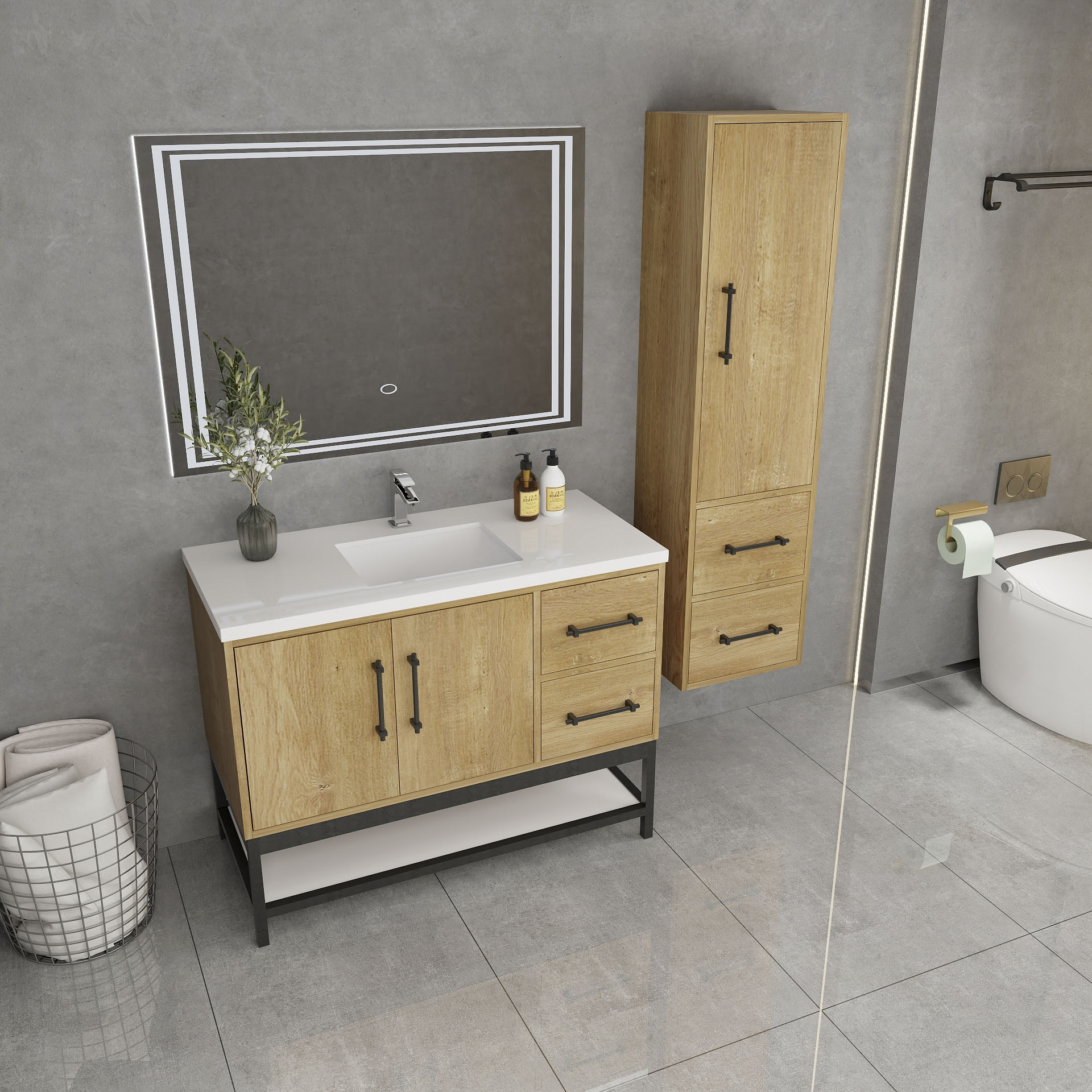 BV Better Vanity VICTORIA42RFM-OAK Bath-Vanity-Combo - View #6