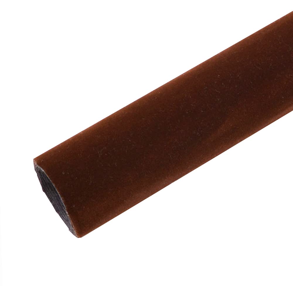 UUDULY  Self Adhesive Velvet Drawer Liner Roll Felt Fabric Velvet Flocking Liner for Jewelry Drawer Box Shelf Crafts Brown 14.5 by 78.7 inches