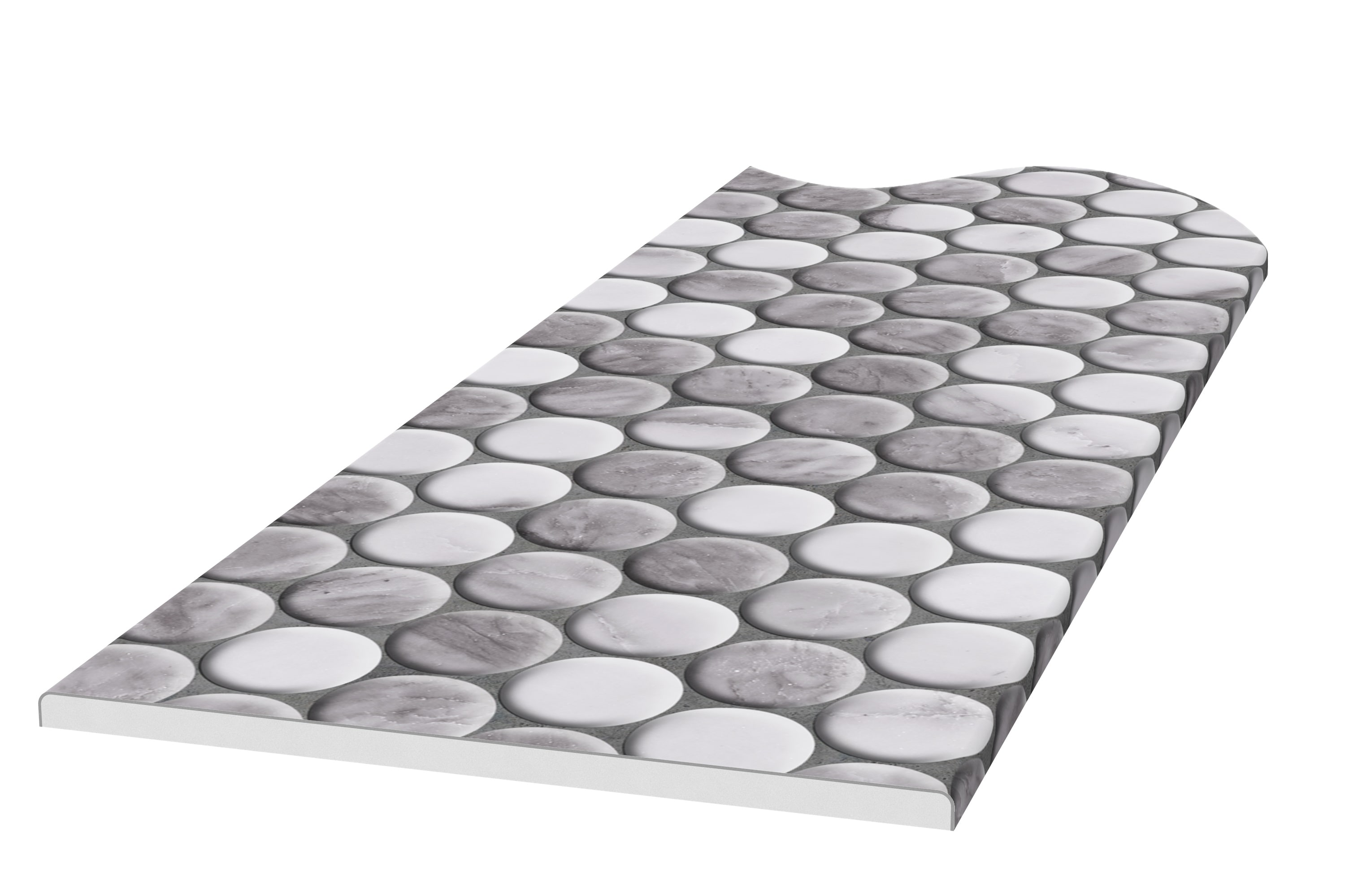 FlexStone FLXAT6048CW Accent Trim Kit In Calacatta White