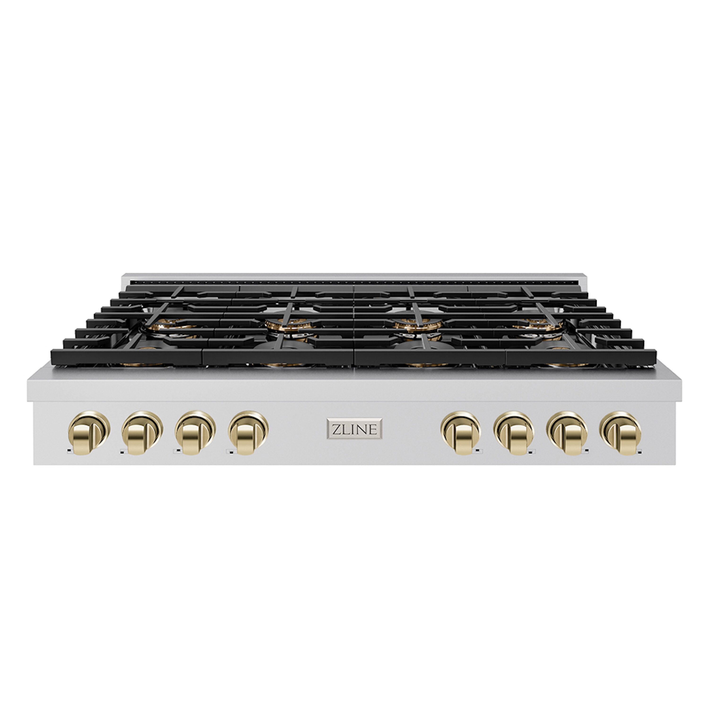 ZLINE KITCHEN & BATH PSRTZ-48-G Paramount 48-in 8 burners Stainless steel Gas Cooktop (Griddle Included)