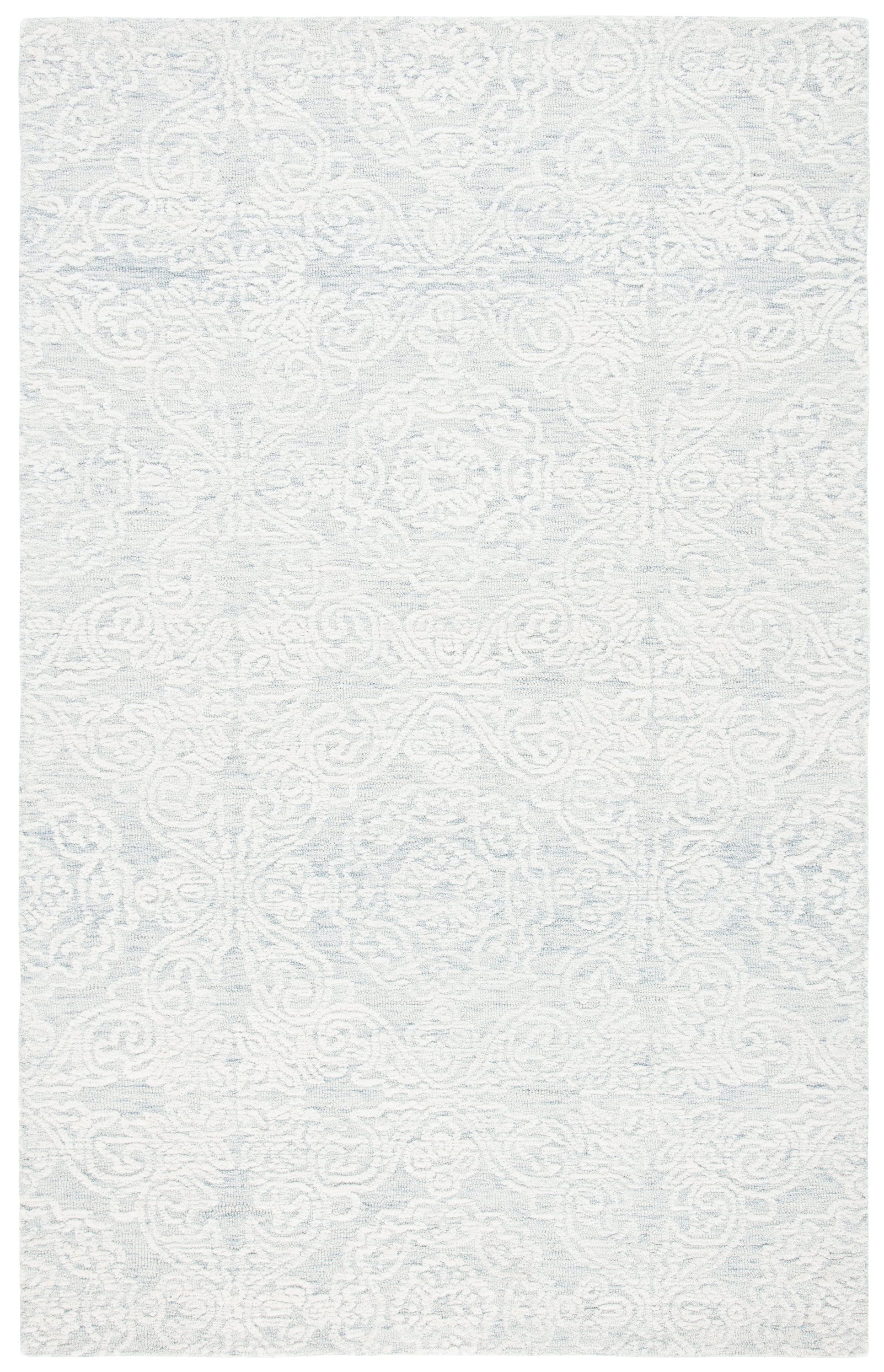 Ivory Hand-Tufted Wool 6' x 9' Rectangular Rug