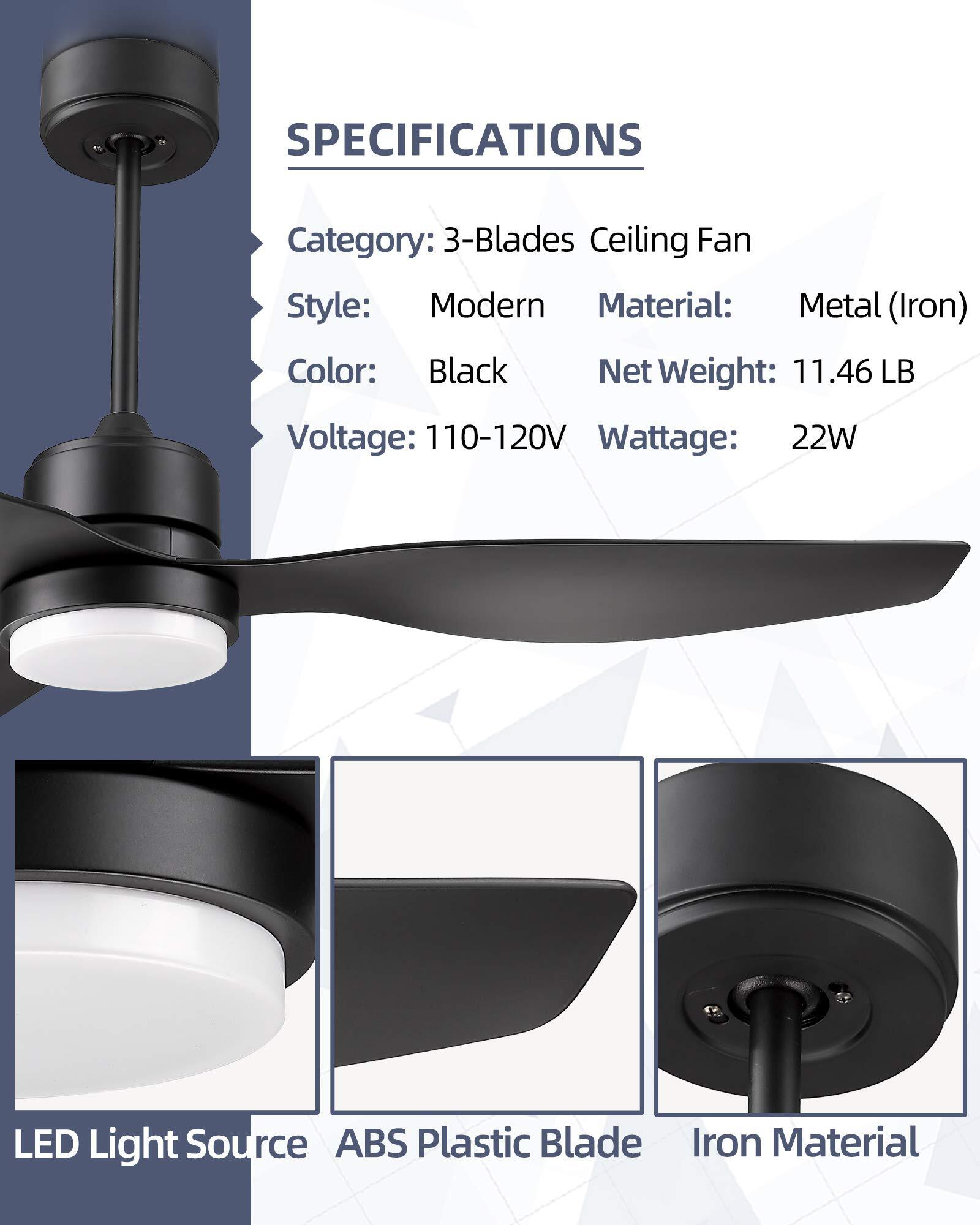 Flynama YC-L-359-BK Ceiling-Fans - View #5