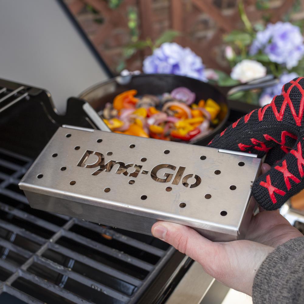 DynaGlo 8.86in L x 3.54in W x 1.57in H Stainless Steel Smoker Box