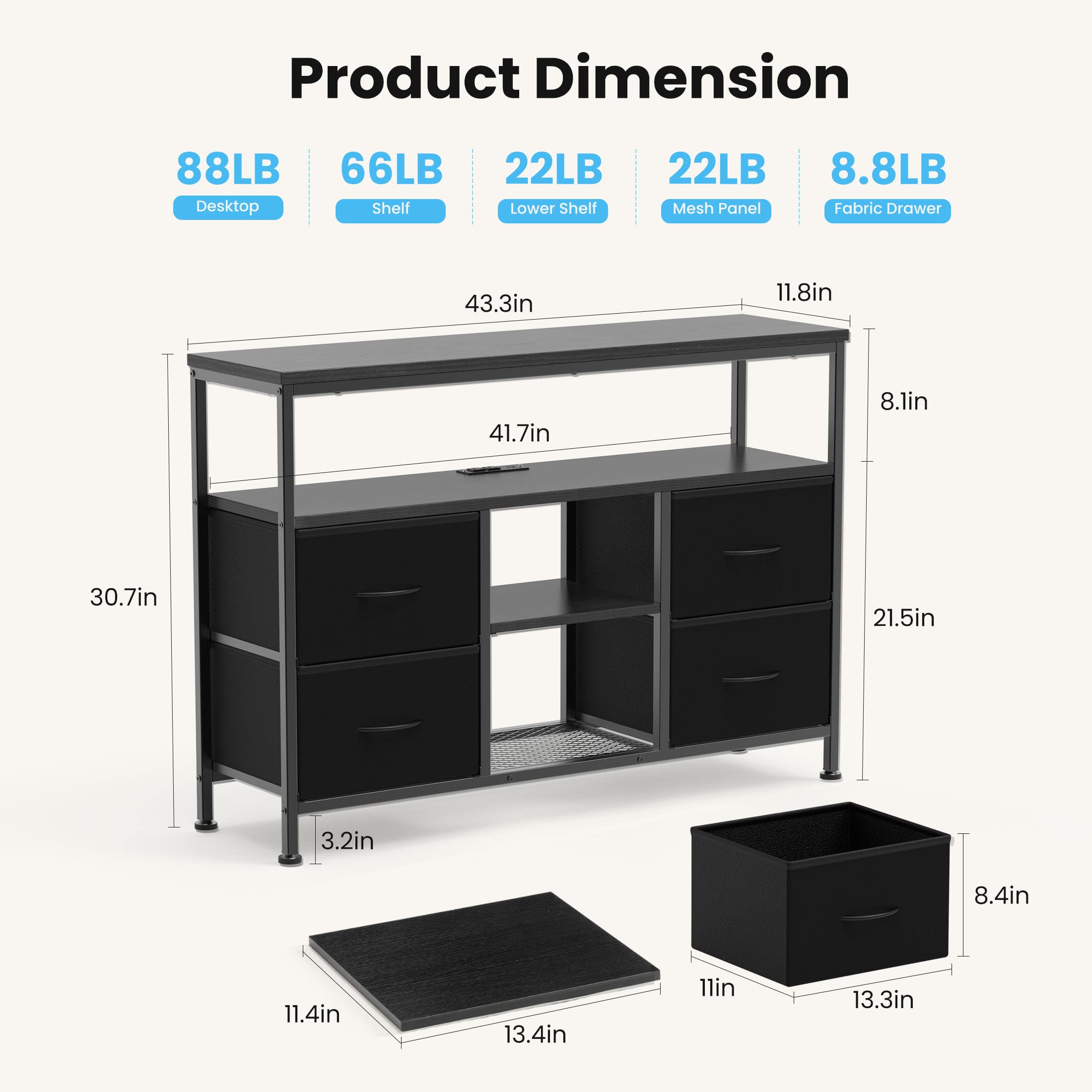 Bestier USLOW-HJ352794 Tv-Stands - View #2