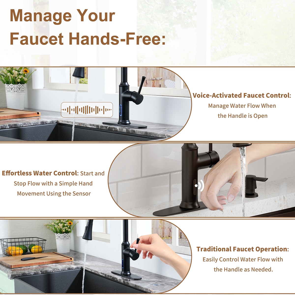 Mondawe OR-F6MB02-DG Kitchen-Faucets - View #7