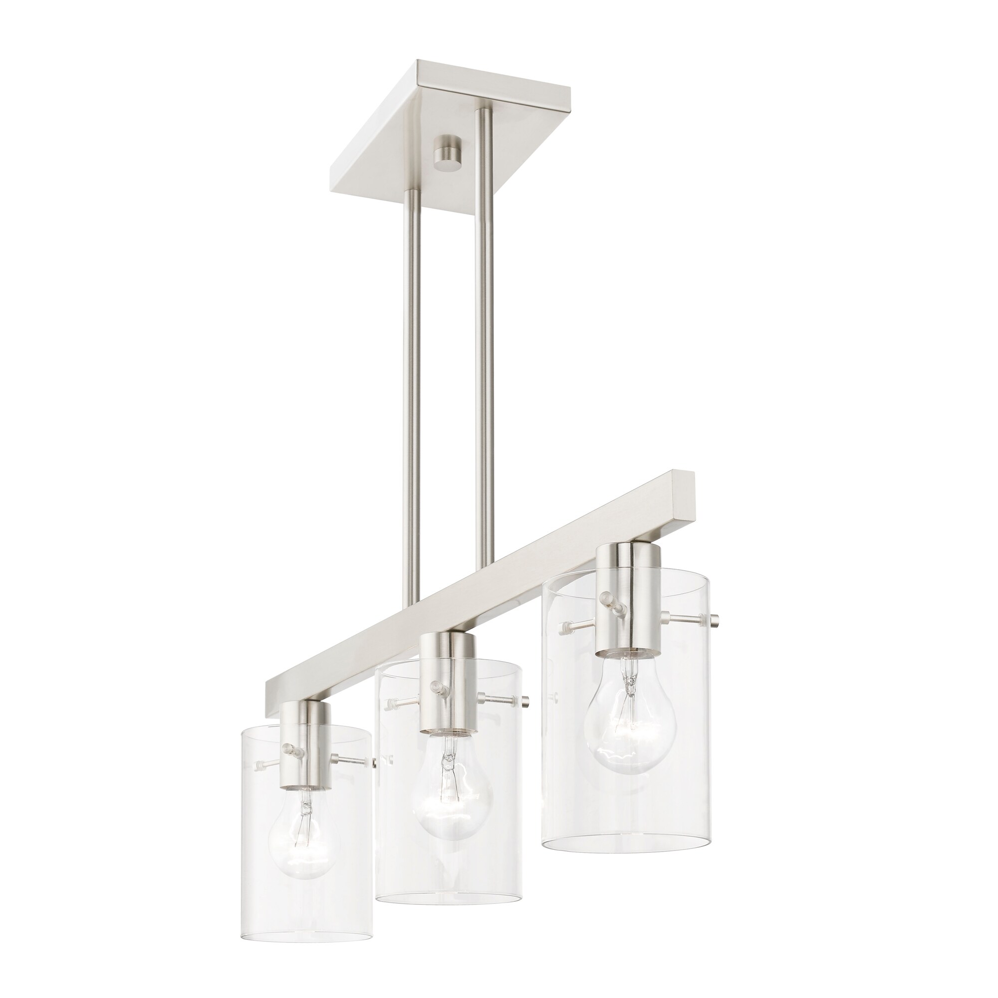 Livex Lighting Munich 3-Light Brushed Nickel Modern/Contemporary