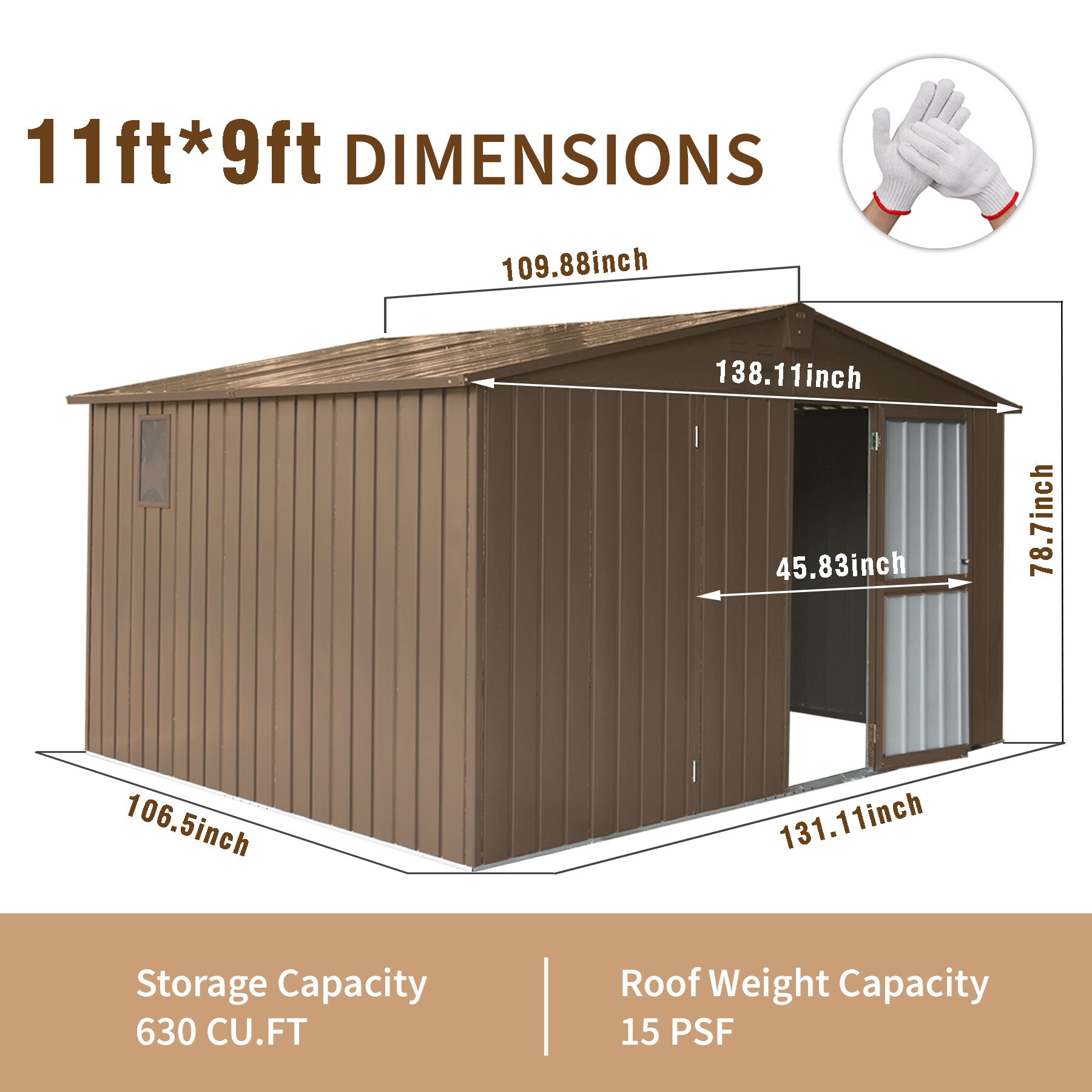 Kahomvis CREF-QP211-42 Metal-Storage-Buildings-Sheds - View #3