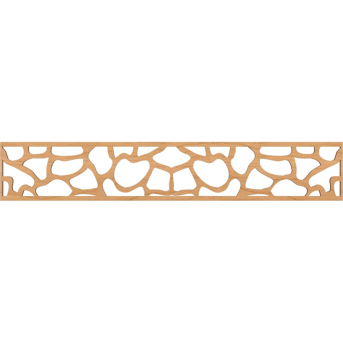 Ekena Millwork MLDA08X46ROCMA Rochester Fretwork Flat Trim 8-in x 3.89-ft Maple Brown Unfinished 2156860 Pierced Wall Panel Moulding
