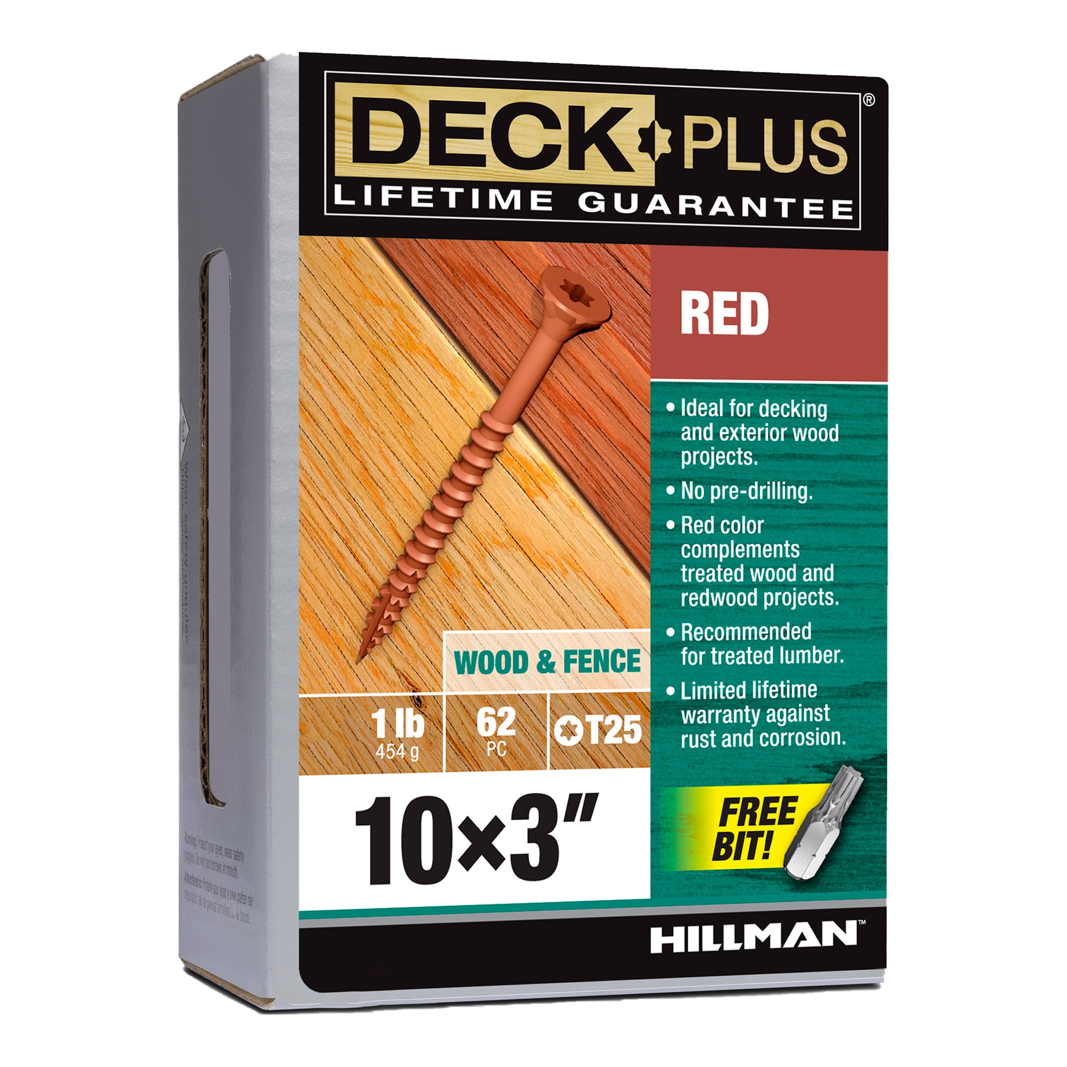 Deck Plus 48432 #10 x 3-in Wood to wood Deck Screws ( 62 -Per Box )